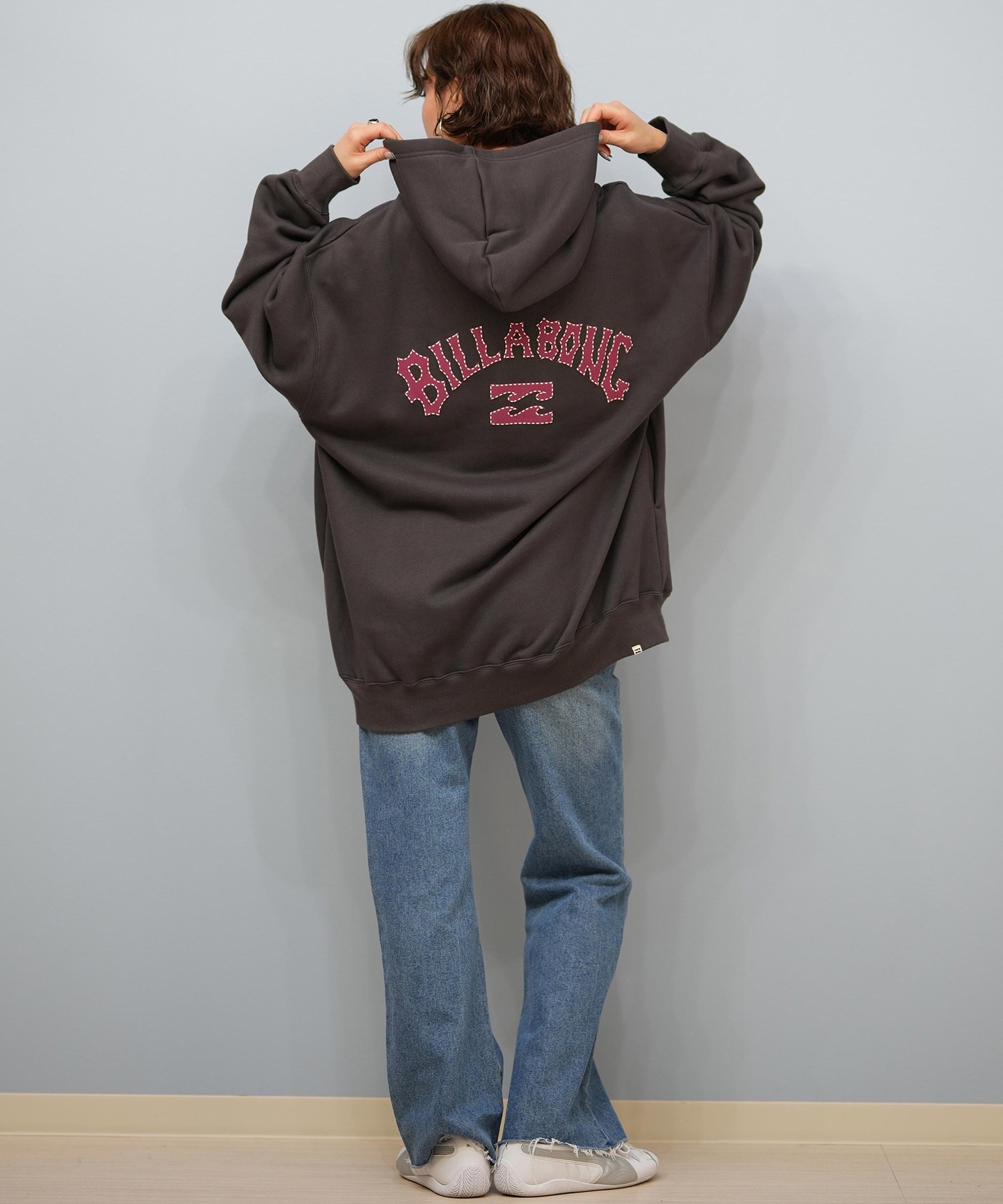 BILLABONG ビラボン プルオーバー パーカー レディース オーバーサイズ バックプリント 裏起毛 BF014-016(OFB-M)