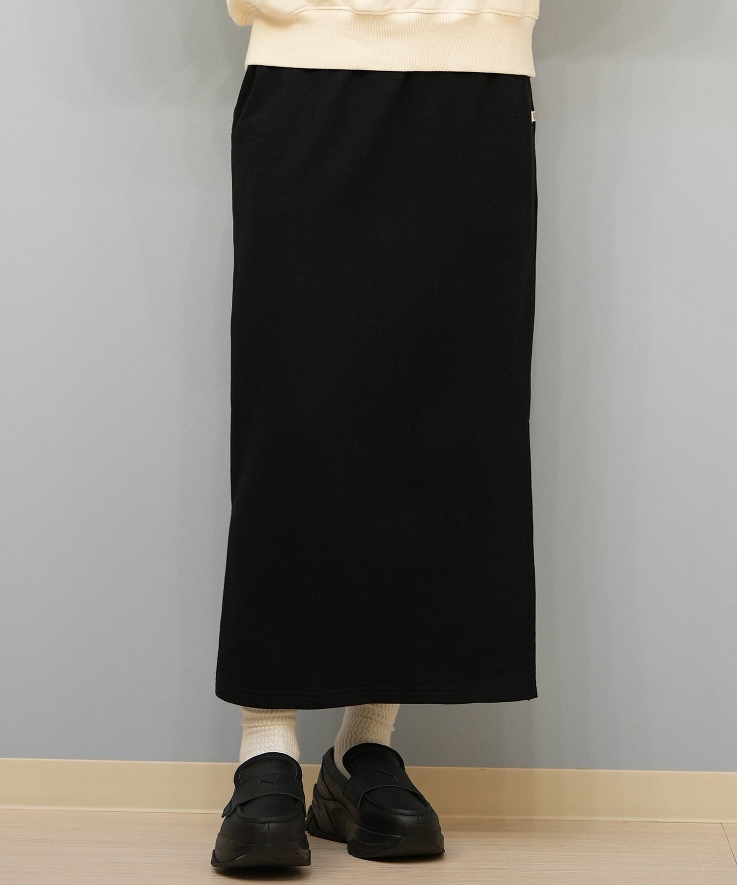 BILLABONG ビラボン スカート レディース ロングスカート スウェット  スリット BF014-U07 ムラサキスポーツ限定(BLK-M)