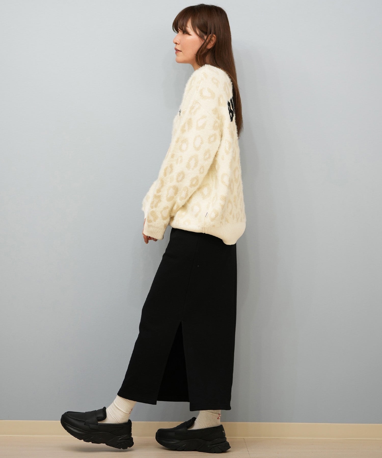 BILLABONG ビラボン スカート レディース ロングスカート スウェット  スリット BF014-U07 ムラサキスポーツ限定(BLK-M)