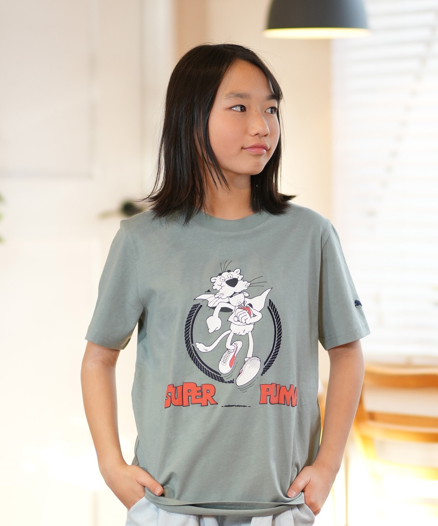 PUMA プーマ Tシャツ キッズ 半袖 スーパープーマ SUPER PUMA 629864(87-128cm)