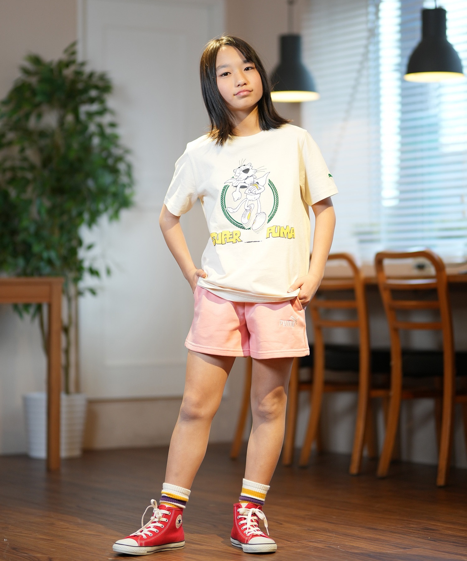 PUMA プーマ Tシャツ キッズ 半袖 スーパープーマ SUPER PUMA 629864(87-128cm)