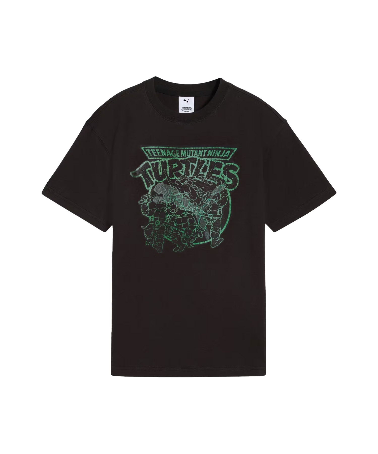 PUMA プーマ × TMNT ティーンエイジ・ミュータント・ニンジャ・タートルズ コラボ Tシャツ キッズ 半袖 630084(02-128cm)