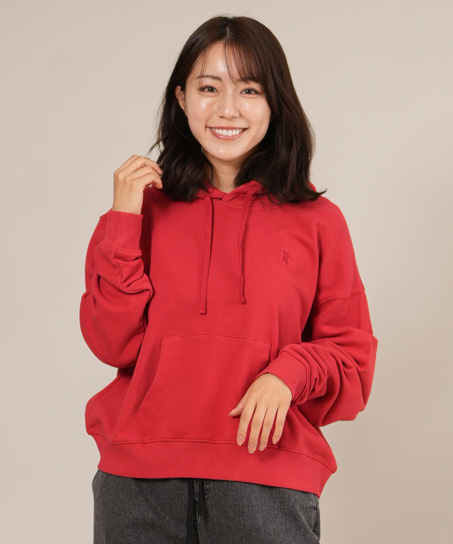 RIKKA FEMME リッカファム プルオーバー パーカー レディース スウェット フーディー ワンポイント 刺繍 裏毛 RF25FW17(IVO-FREE)