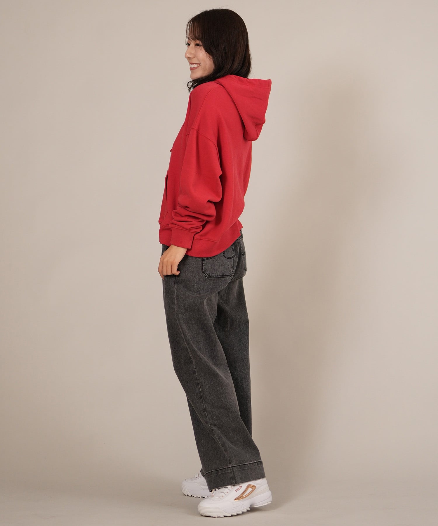 RIKKA FEMME リッカファム プルオーバー パーカー レディース スウェット フーディー ワンポイント 刺繍 裏毛 RF25FW17(IVO-FREE)