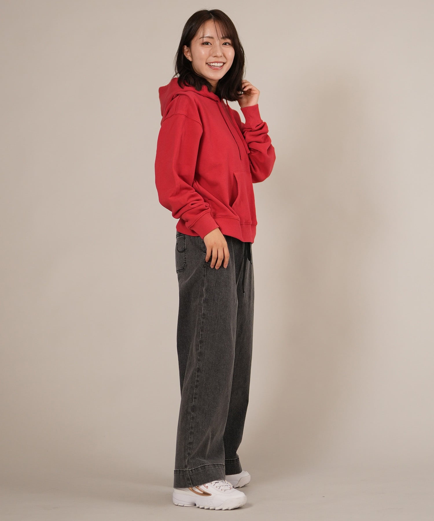 RIKKA FEMME リッカファム プルオーバー パーカー レディース スウェット フーディー ワンポイント 刺繍 裏毛 RF25FW17(IVO-FREE)