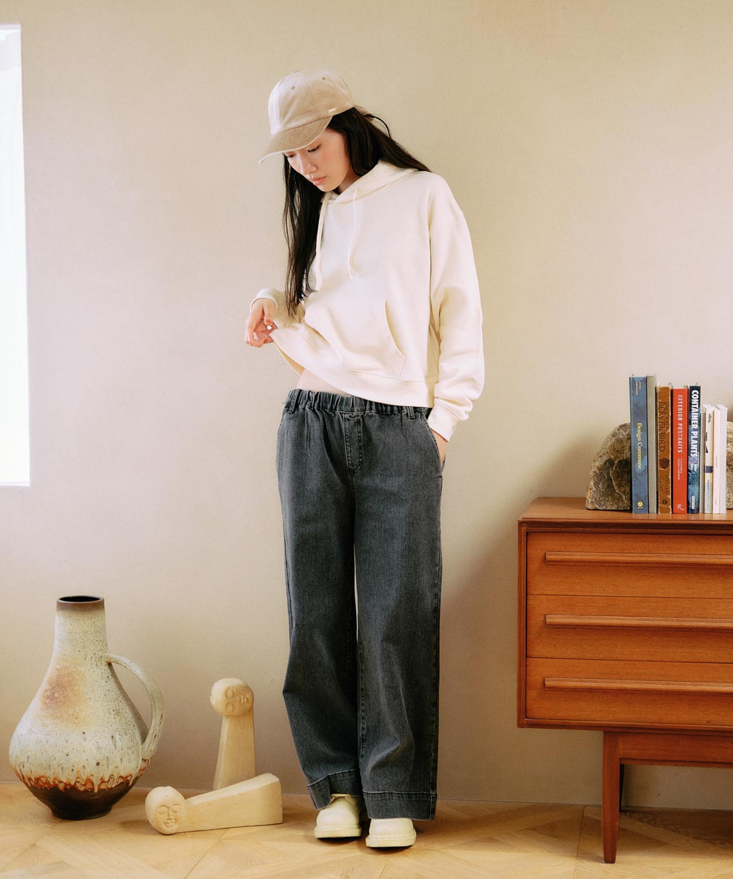 RIKKA FEMME リッカファム プルオーバー パーカー レディース スウェット フーディー ワンポイント 刺繍 裏毛 RF25FW17(IVO-FREE)