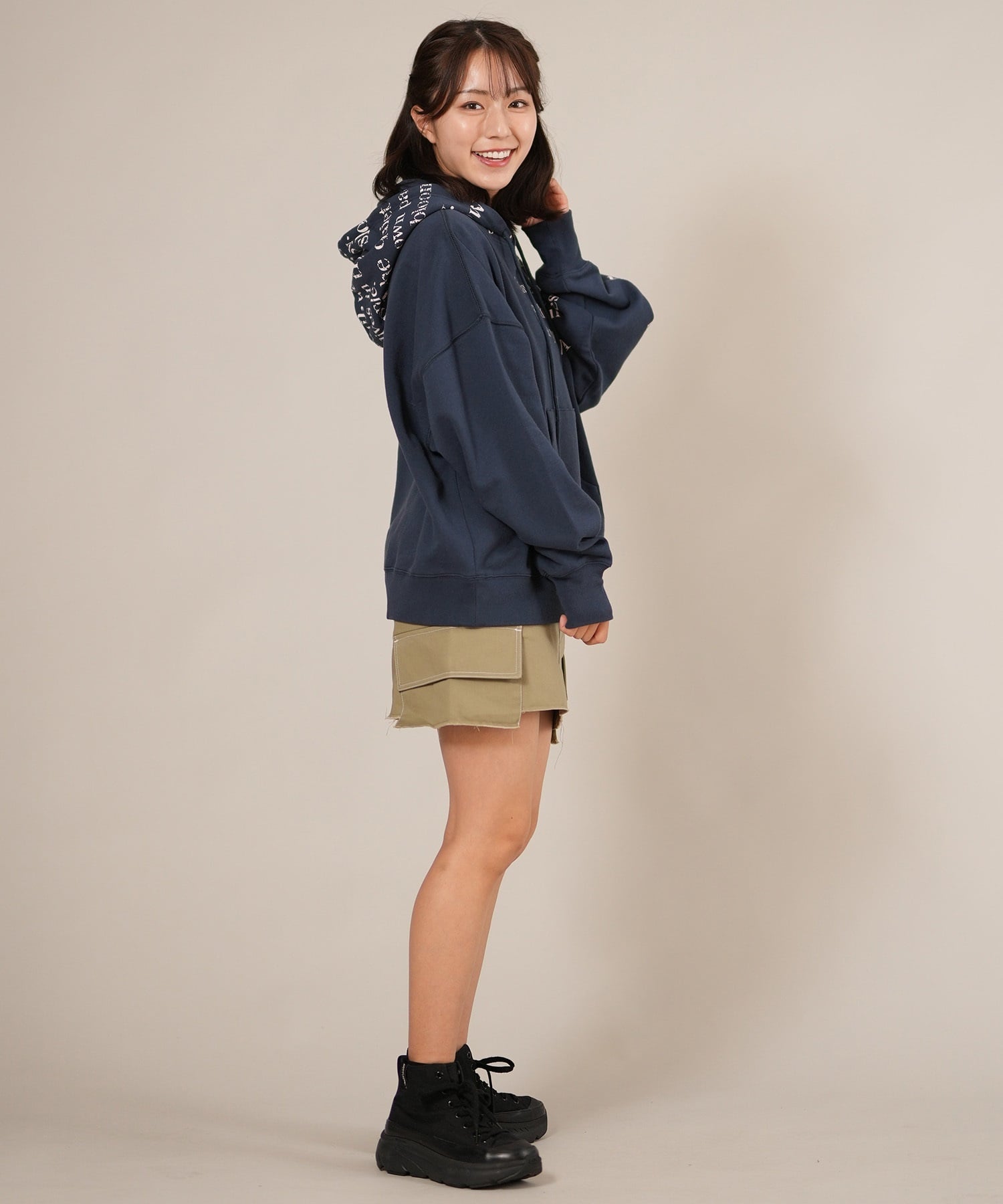 RIKKA FEMME リッカファム プルオーバー パーカー レディース スウェット フーディー ロゴ プリント 裏毛 RF25FW08(LBE-FREE)