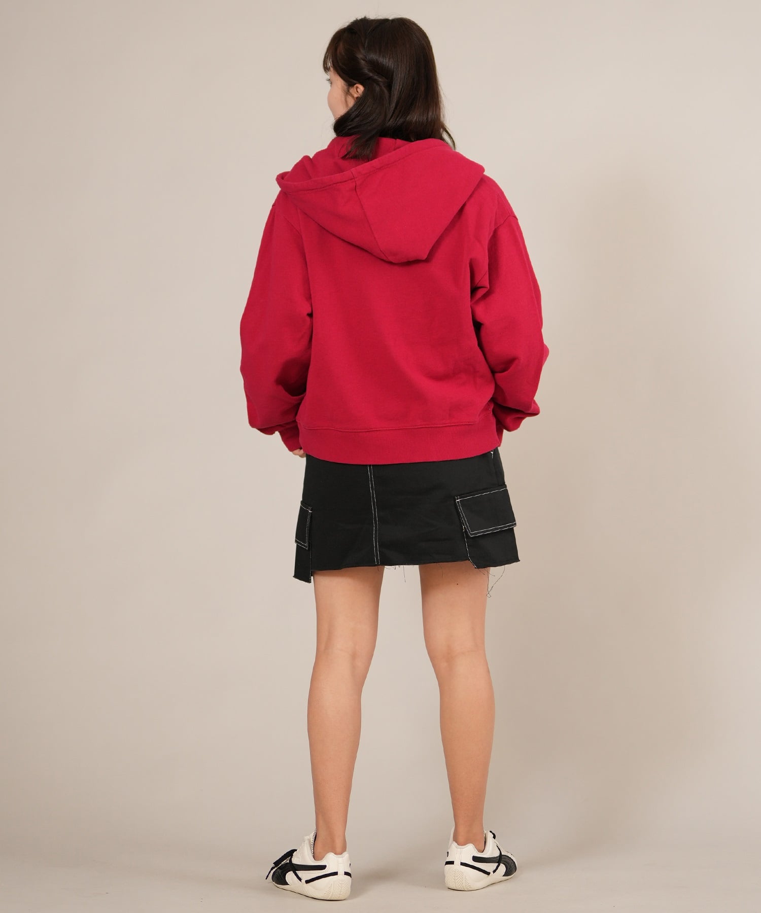 RIKKA FEMME リッカファム ジップアップ パーカー レディース スウェット フーディー ロゴ ワッペン 裏毛 セットアップ対応 RF25FW09(CGY-FREE)