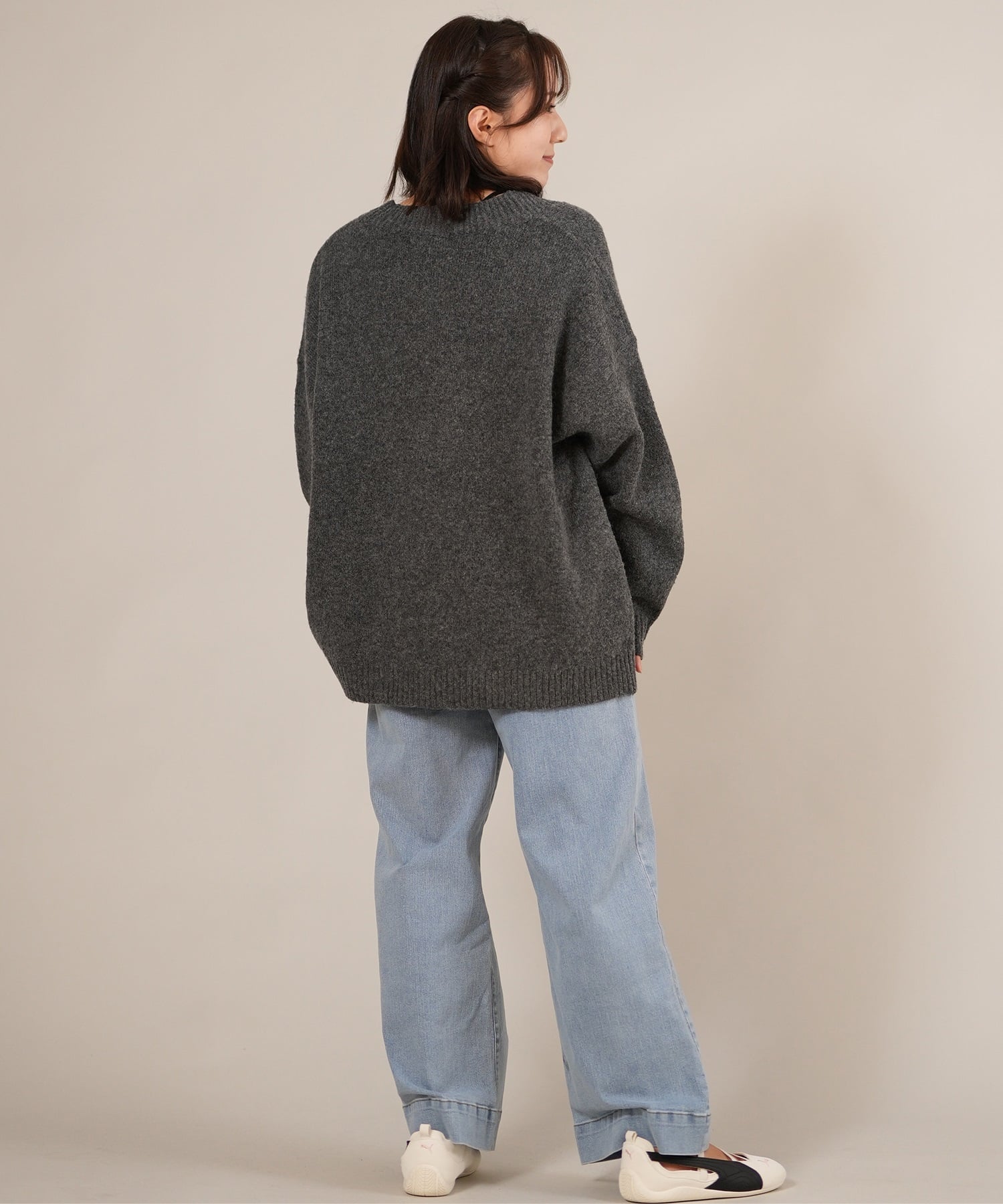 RIKKA FEMME リッカファム ニット セーター カーディガン レディース ビッグシルエット RF25FW23(IVO-FREE)