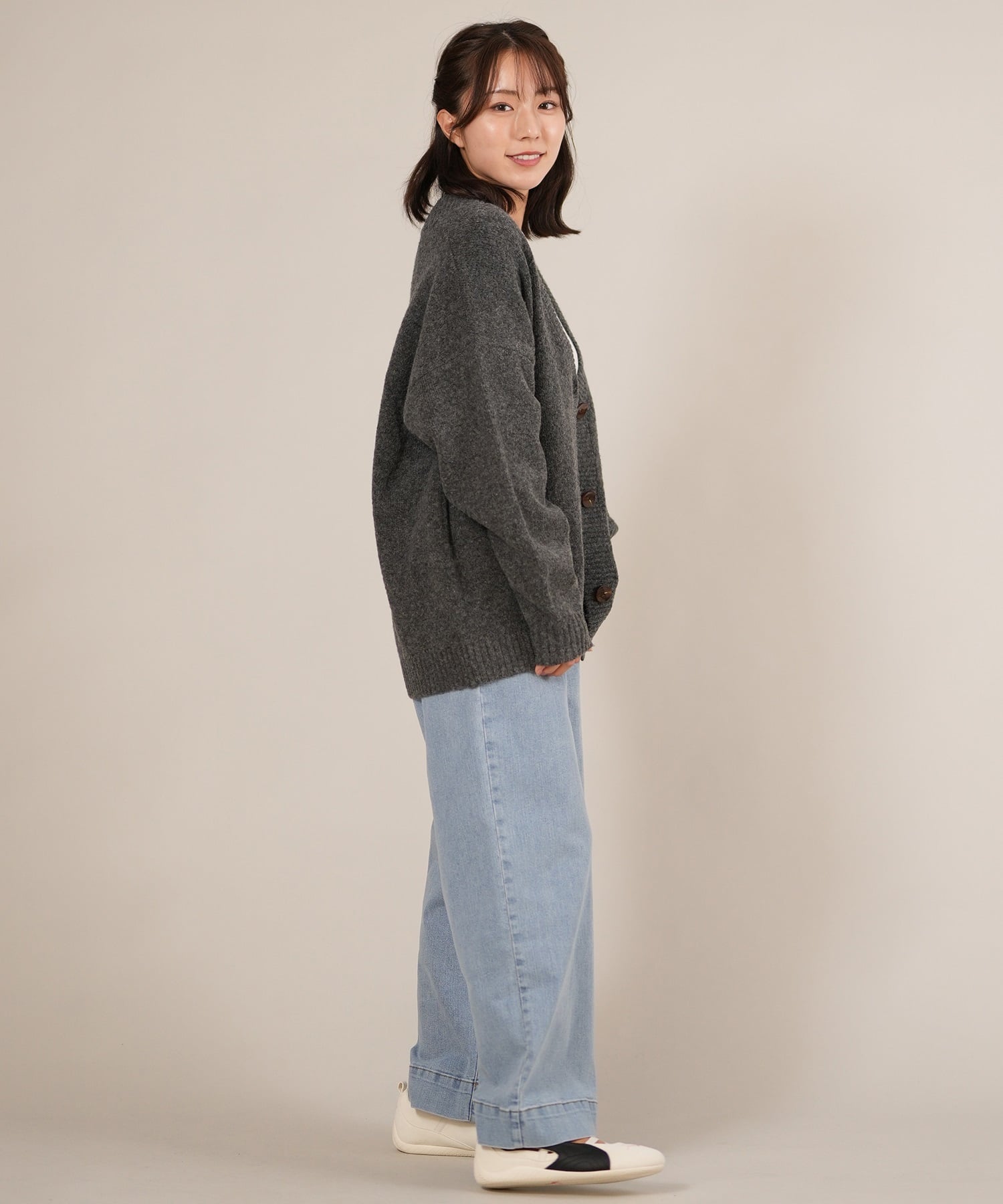 RIKKA FEMME リッカファム ニット セーター カーディガン レディース ビッグシルエット RF25FW23(IVO-FREE)