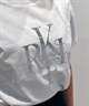 RIKKA FEMME リッカファム 半袖 Tシャツ レディース 箔プリント RF25SS09(WT/GD-FREE)