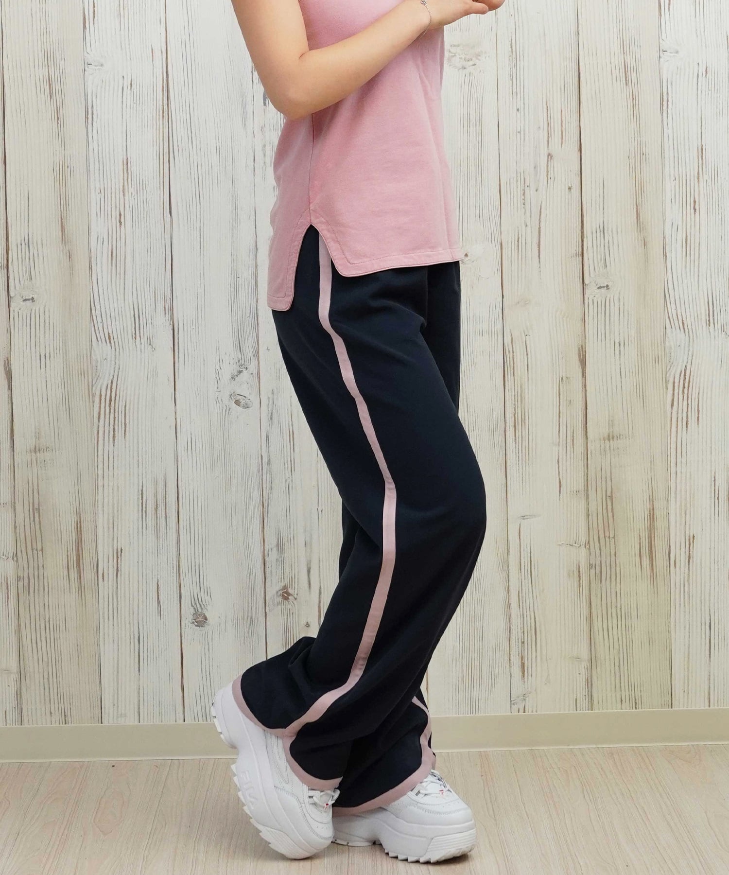 RIKKA FEMME リッカファム ロングパンツ レディース イージーパンツ サイドライン  RF25HS06(LBG-SM)