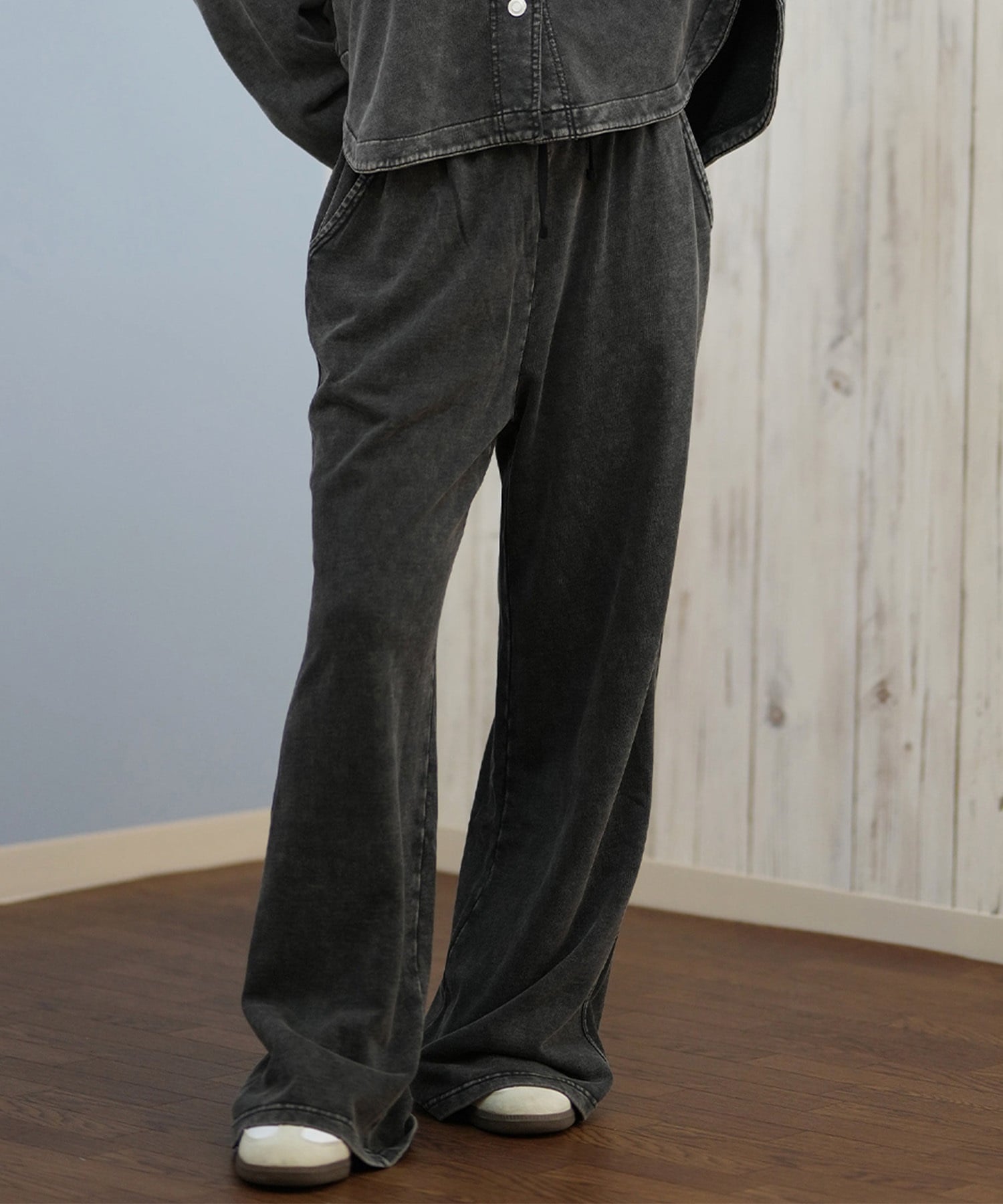 RIKKA FEMME リッカファム ロングパンツ レディース デニム スウェットパンツ セットアップ対応 RF25FW20(BLK-SM)