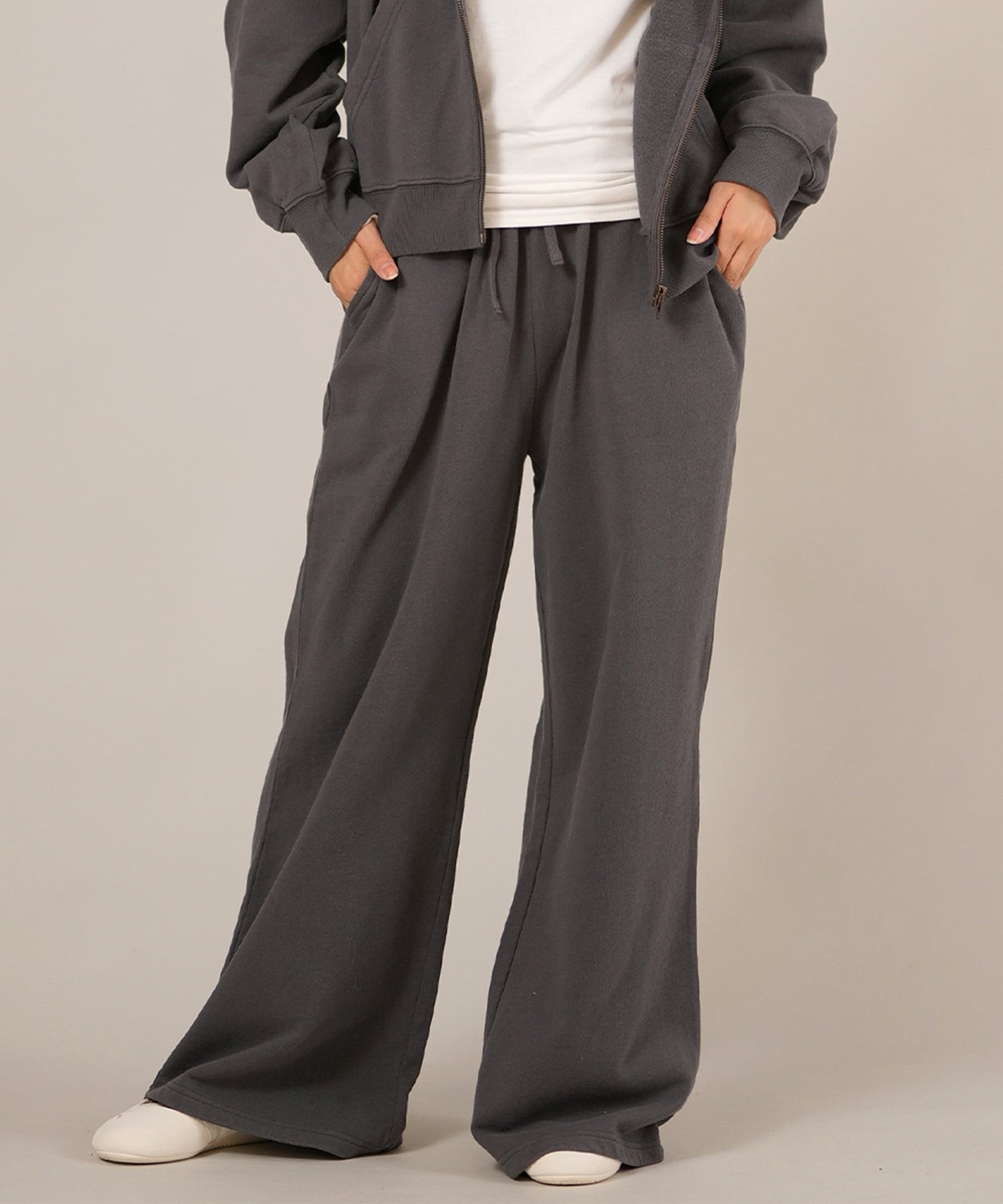 RIKKA FEMME リッカファム ロングパンツ レディース スウェットパンツ ポケット デザイン 裏毛 セットアップ対応 RF25FW10(CGY-FREE)