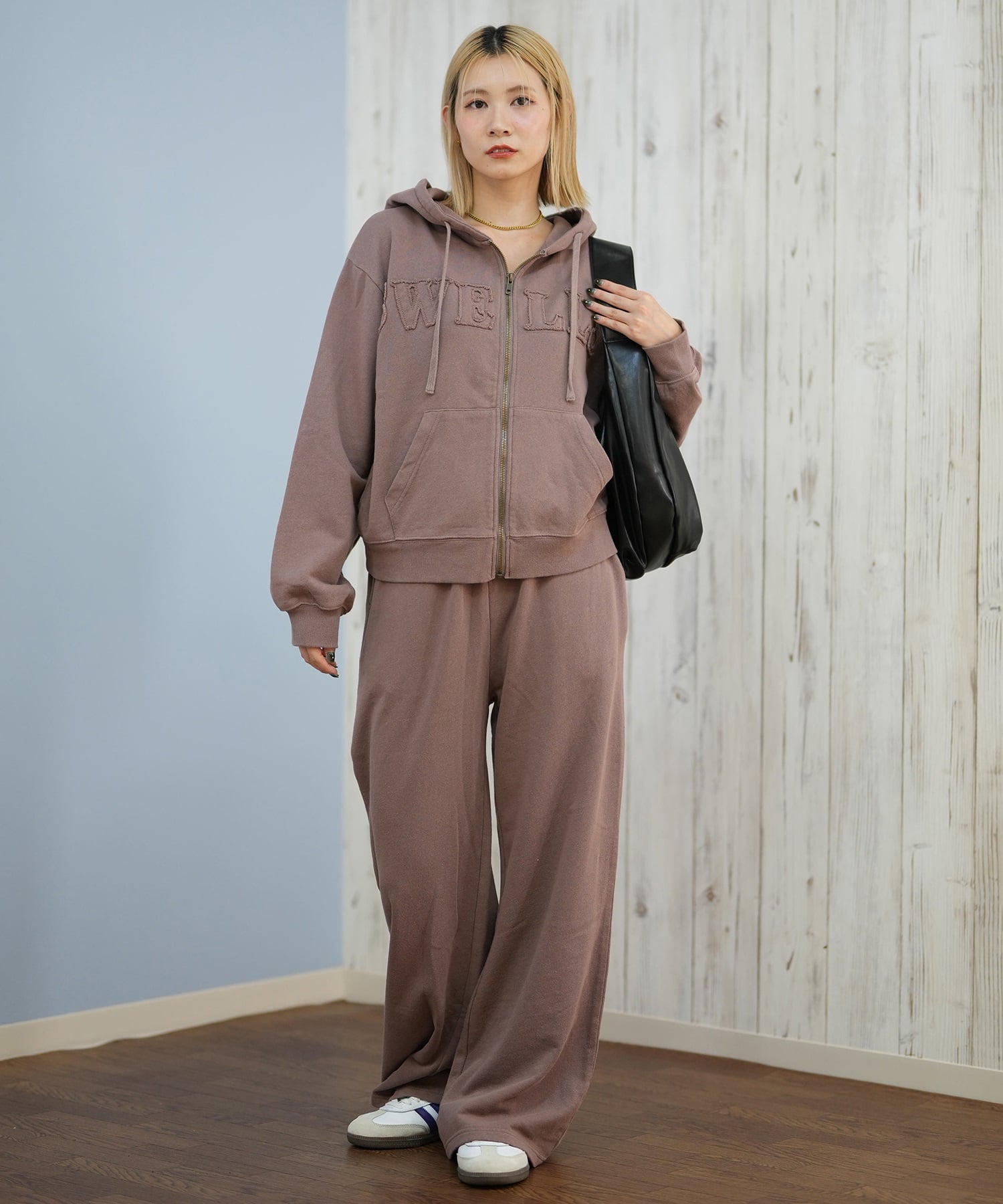 RIKKA FEMME リッカファム ロングパンツ レディース スウェットパンツ ポケット デザイン 裏毛 セットアップ対応 RF25FW10(CGY-FREE)