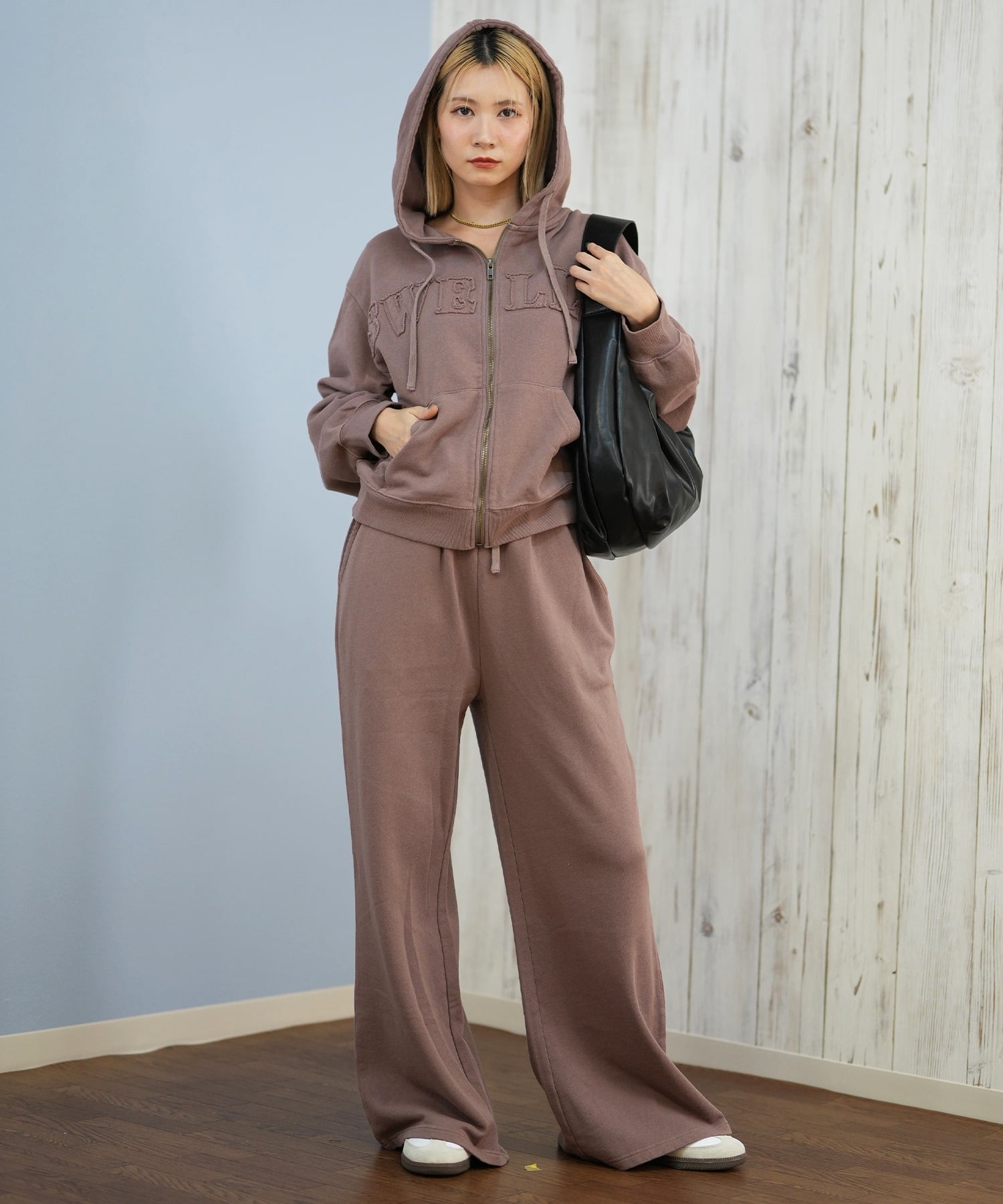 RIKKA FEMME リッカファム ロングパンツ レディース スウェットパンツ ポケット デザイン 裏毛 セットアップ対応 RF25FW10(CGY-FREE)