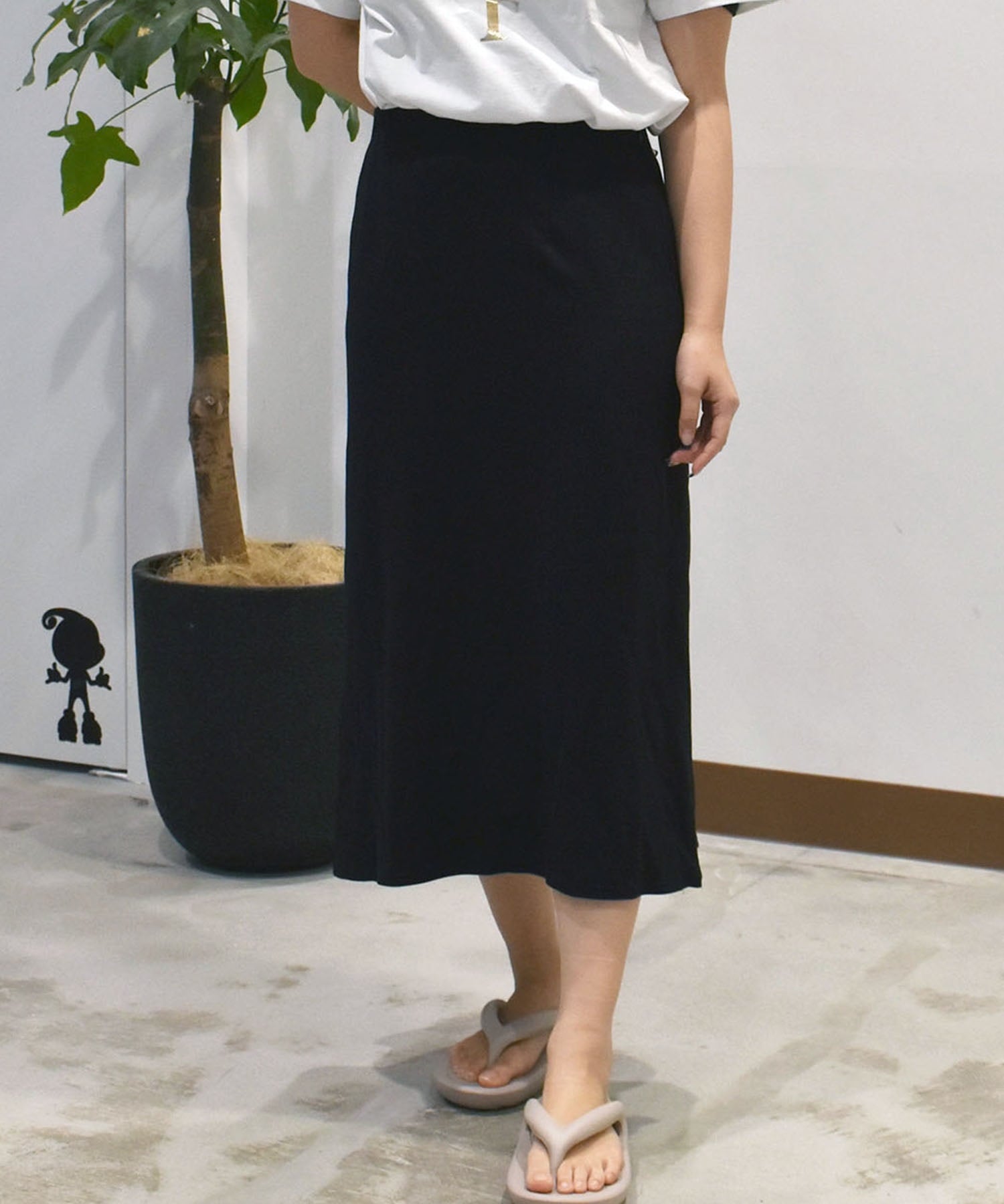 RIKKA FEMME リッカファム スカート レディース マーメイド風ポンチスカート RF25SS27(BLK-SM)