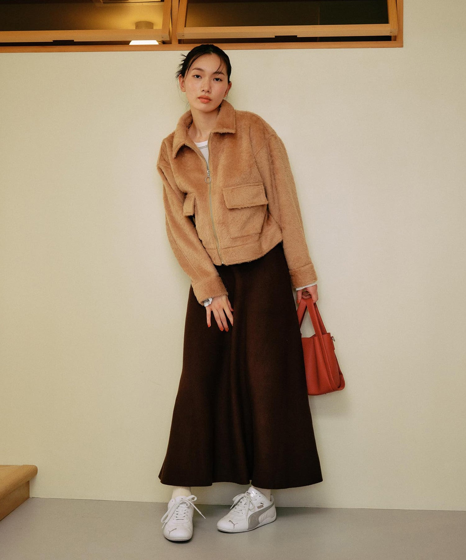 RIKKA FEMME リッカファム ロングスカート レディース リブニットスカート セットアップ対応 RF25FW15(GRY-FREE)