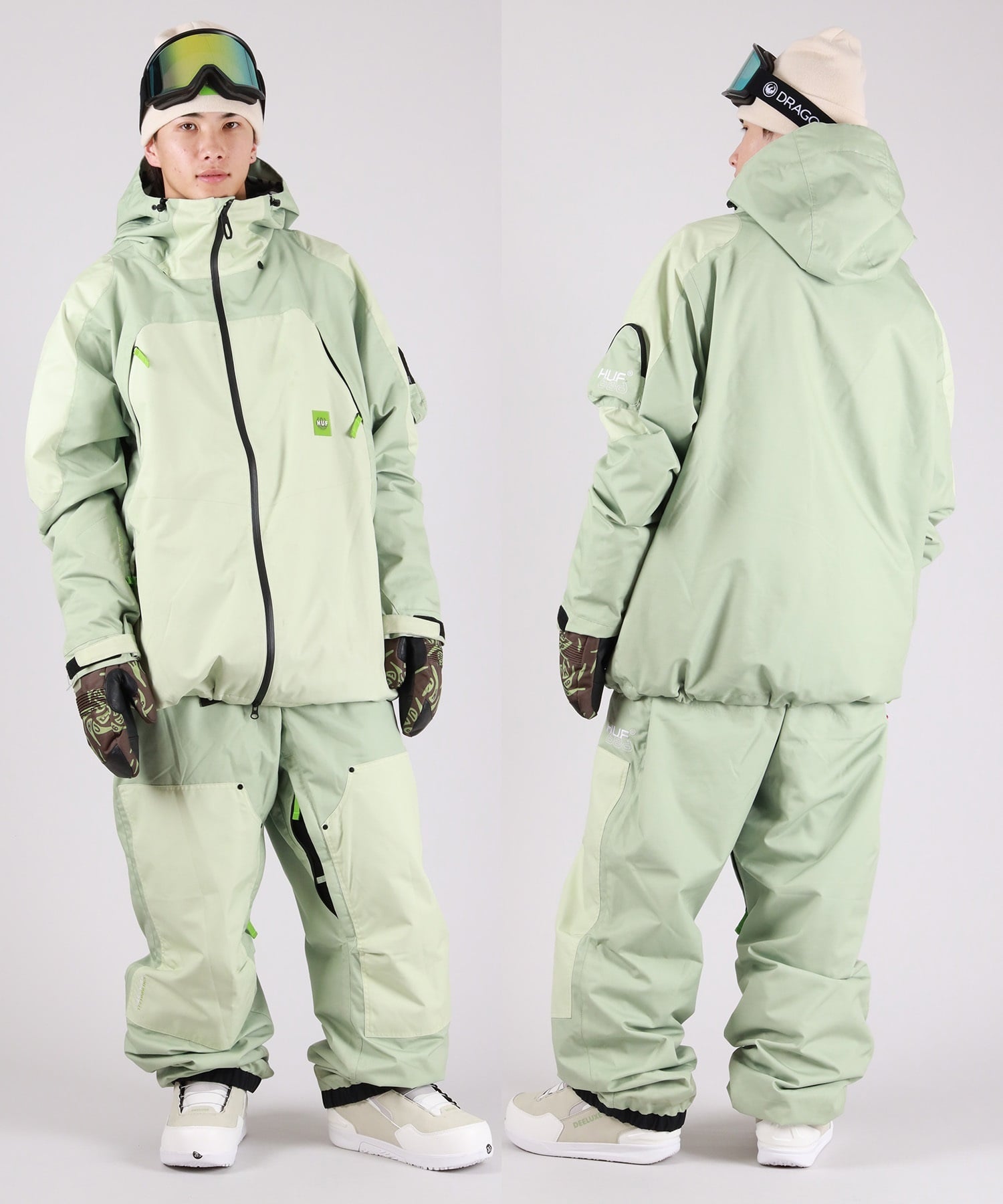 686 シックスエイトシックス HUF DOUBLE H SHELL PT スノーボード ウェア パンツ ユニセックス 25-26モデル MM B15【2526】(HGRN-S)