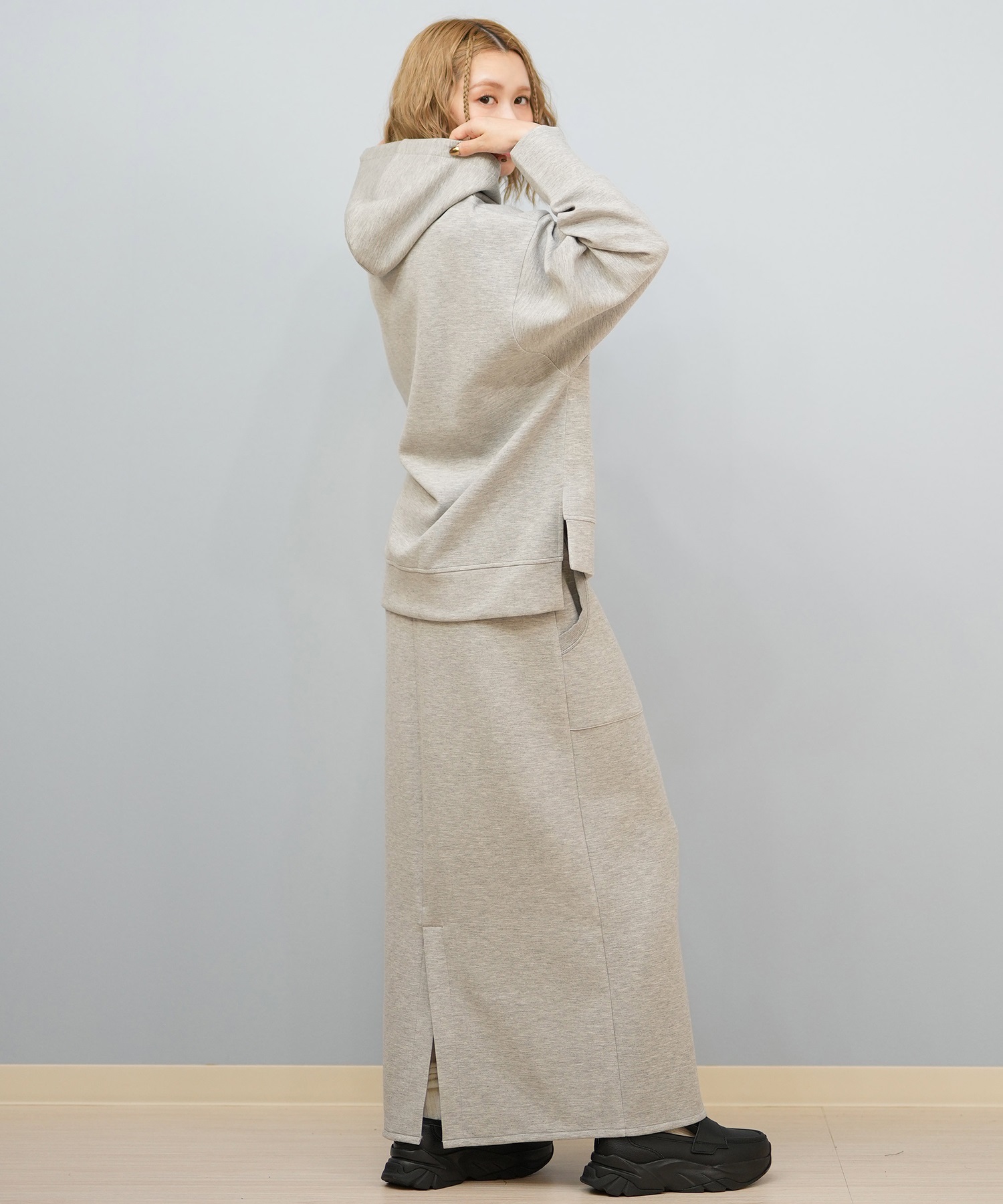 ROXY ロキシー プルオーバー パーカー レディース フーディー ロゴ ワンポイント オーバーサイズ セットアップ対応 RPO254610M(BLK-M)