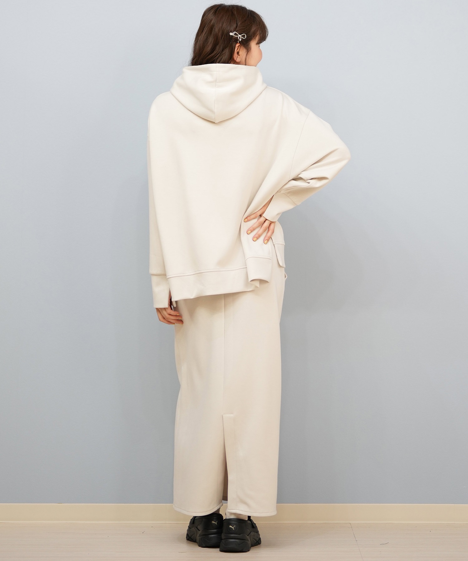 ROXY ロキシー プルオーバー パーカー レディース フーディー ロゴ ワンポイント オーバーサイズ セットアップ対応 RPO254610M(BLK-M)