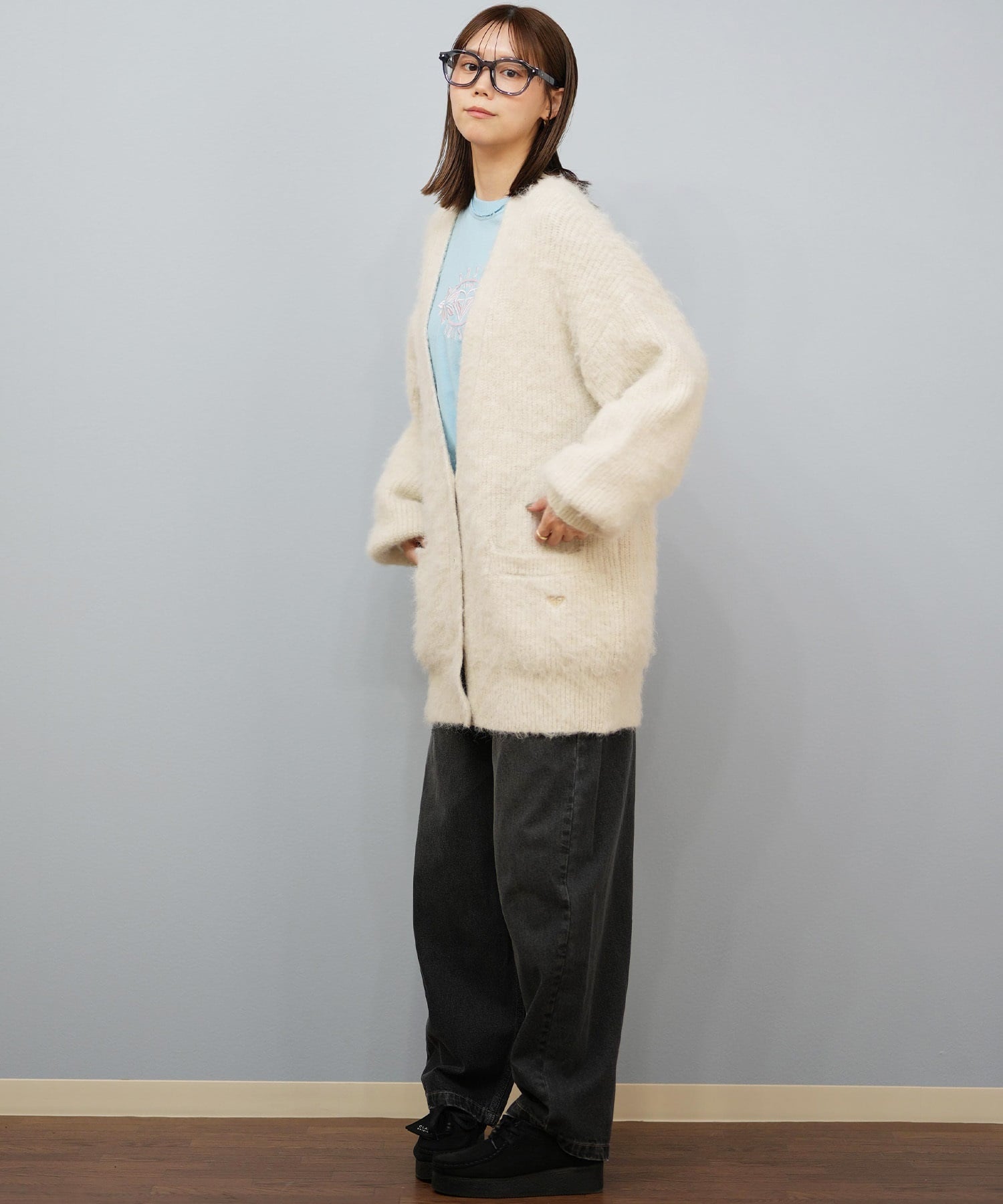 ROXY ロキシー ニット セーター カーディガン レディース ロング シンプル ロゴ MY HEART ウィメンズ カーディガン RSR254602T(BLK-M)