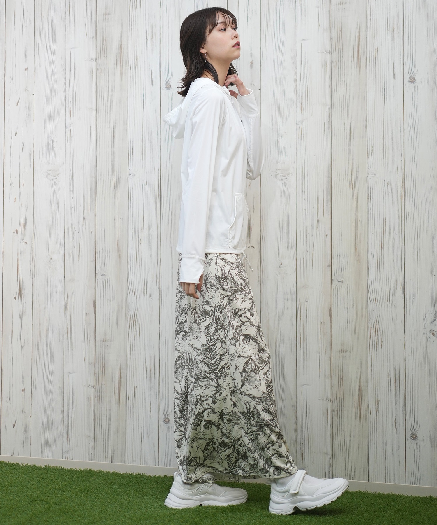 ROXY ロキシー 水着 レディース ラッシュガード ジップアップ パーカー UVカット 接触冷感 速乾 軽量 AURORA RLY251029(WHT-S)