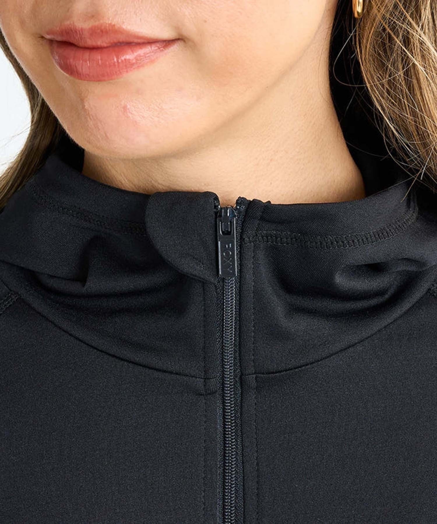 ROXY ロキシー ラッシュガード 水着 レディース パーカー ジップアップ 長袖 水陸両用 UVカット HISTORICAL LOGO HOODIE RLY251032(BGR-M)