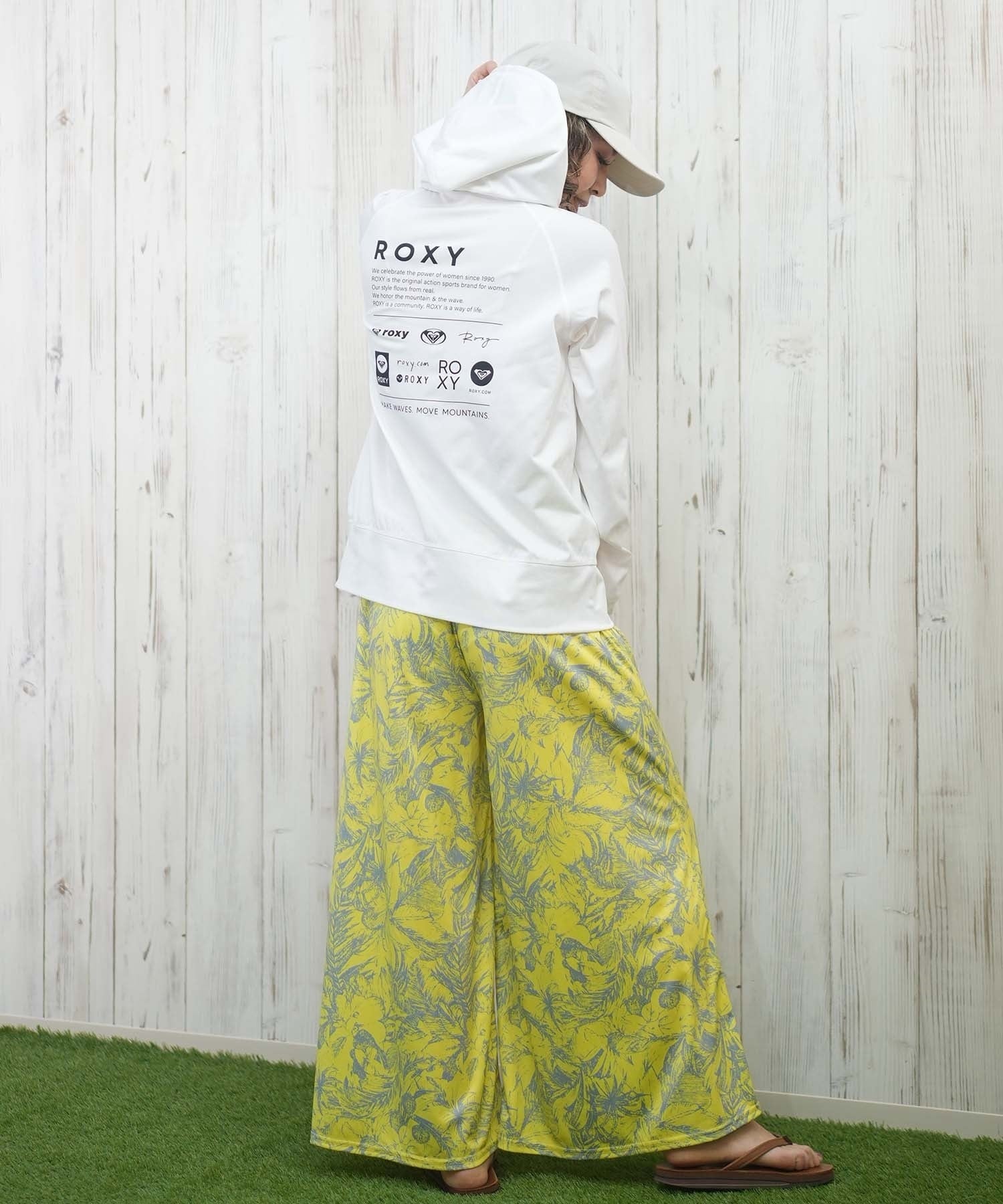 ROXY ロキシー ラッシュガード 水着 レディース パーカー ジップアップ 長袖 水陸両用 UVカット HISTORICAL LOGO HOODIE RLY251032(BGR-M)