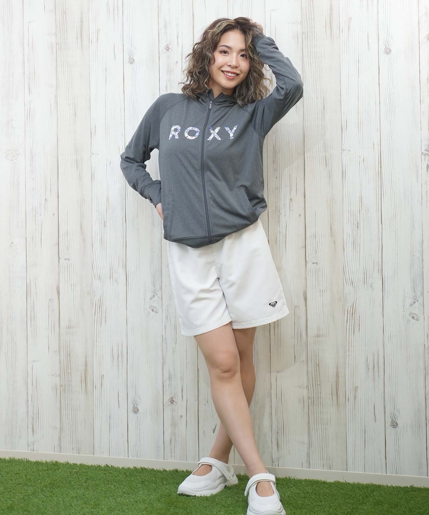 ROXY ロキシー ラッシュガード レディース パーカー ジップアップ 長袖 水陸両用 UVカット ARTSY FLORAL LOGO PARKA RLY251041(BLU-S)