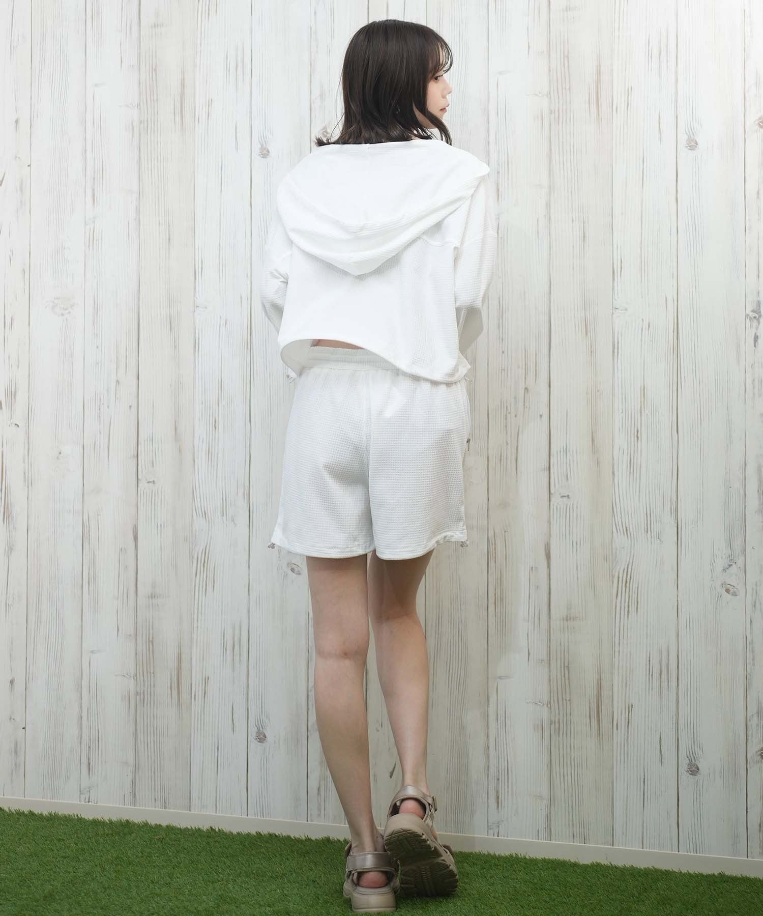 ROXY ロキシー ラッシュガード レディース パーカー ジップアップ 長袖 水陸両用 UVカット SEASIDE BLUE RLY251049(BLK-M)