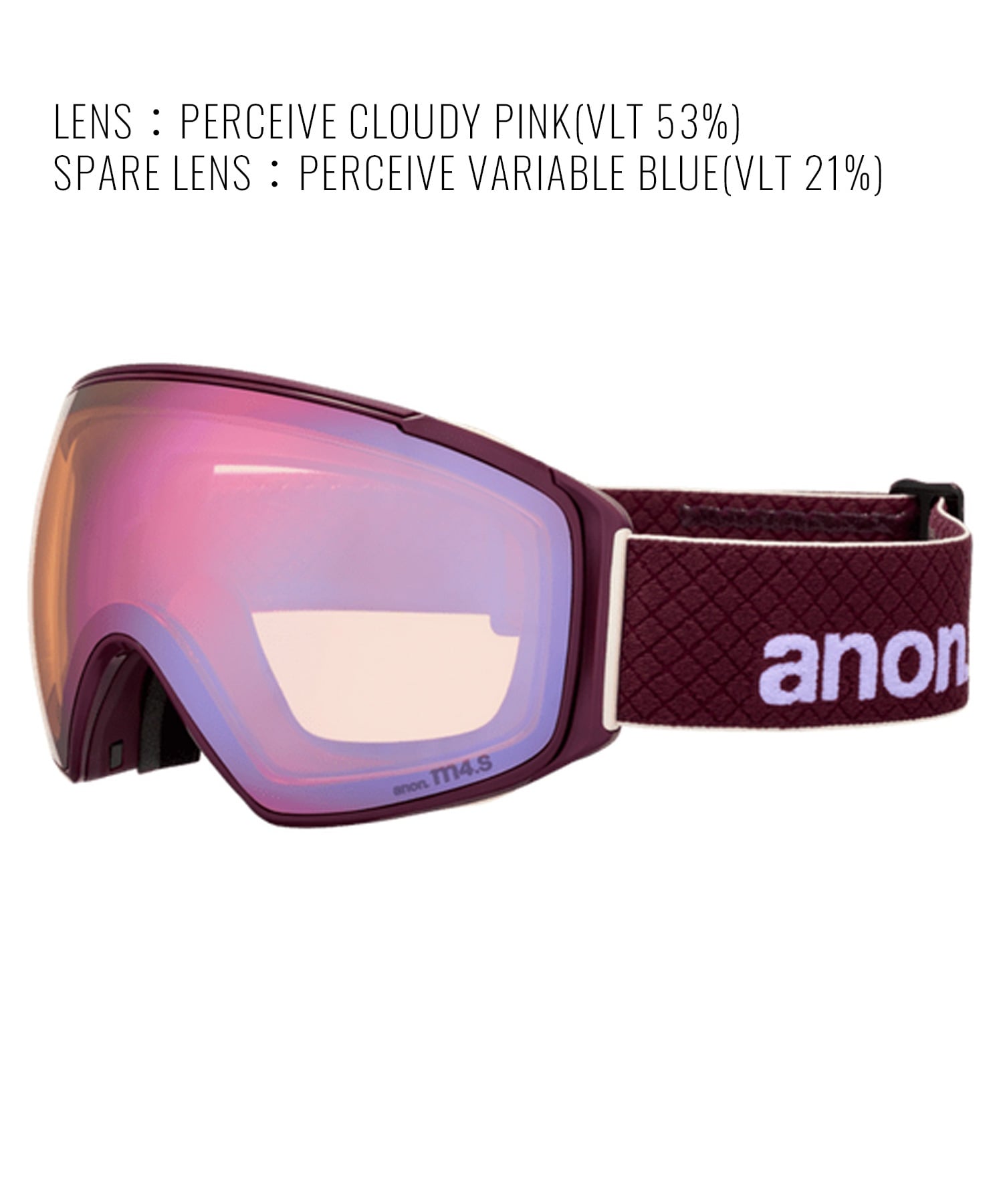 ANON アノン M4S Goggles MFI Face Mask Toric スノーボード ゴーグル ユニセックス ムラサキスポーツ 25-26モデル MM D11【2526】(DEEPCHERRY-NA)