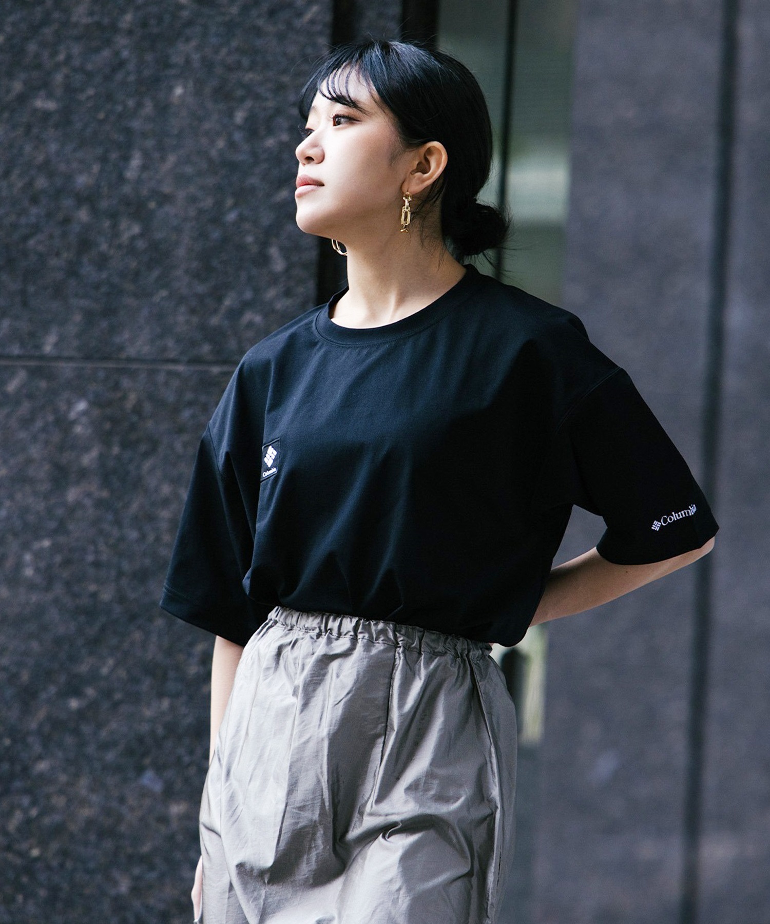 columbia コロンビア 半袖 Tシャツ メンズ 水陸両用 ユーティリティ UVケア PM0684 ムラサキスポーツ限定(100-S)