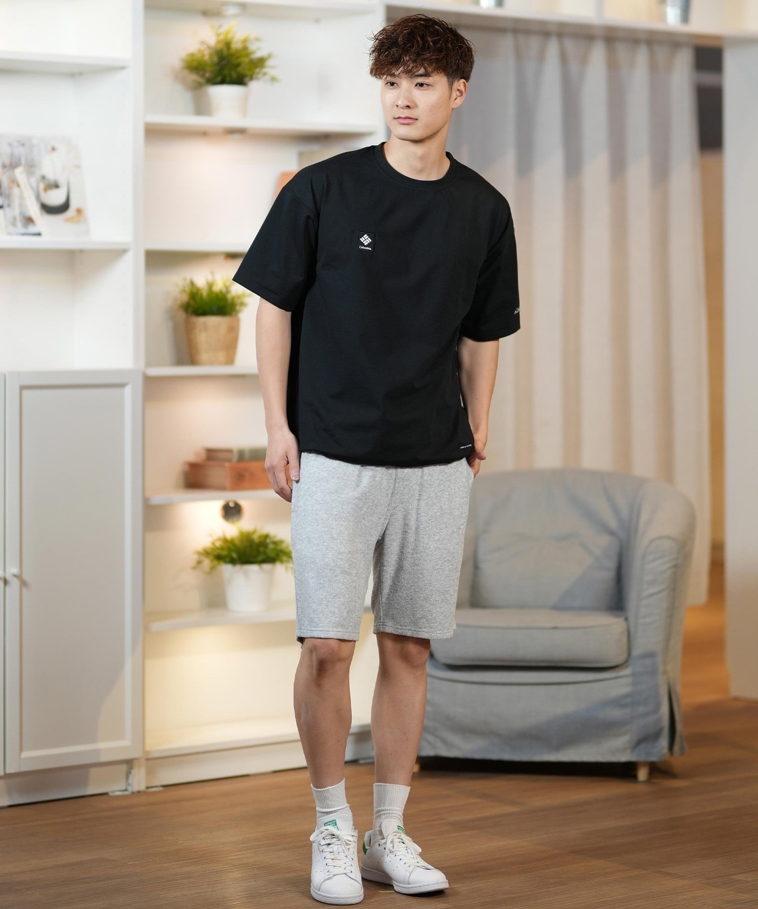 columbia コロンビア 半袖 Tシャツ メンズ 水陸両用 ユーティリティ UVケア PM0684 ムラサキスポーツ限定(100-S)