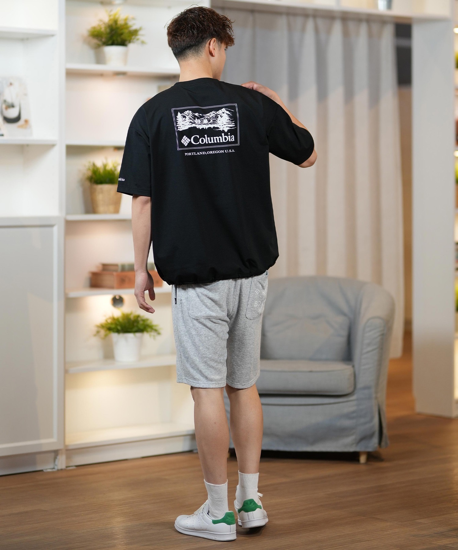 columbia コロンビア 半袖 Tシャツ メンズ 水陸両用 ユーティリティ UVケア PM0684 ムラサキスポーツ限定(100-S)