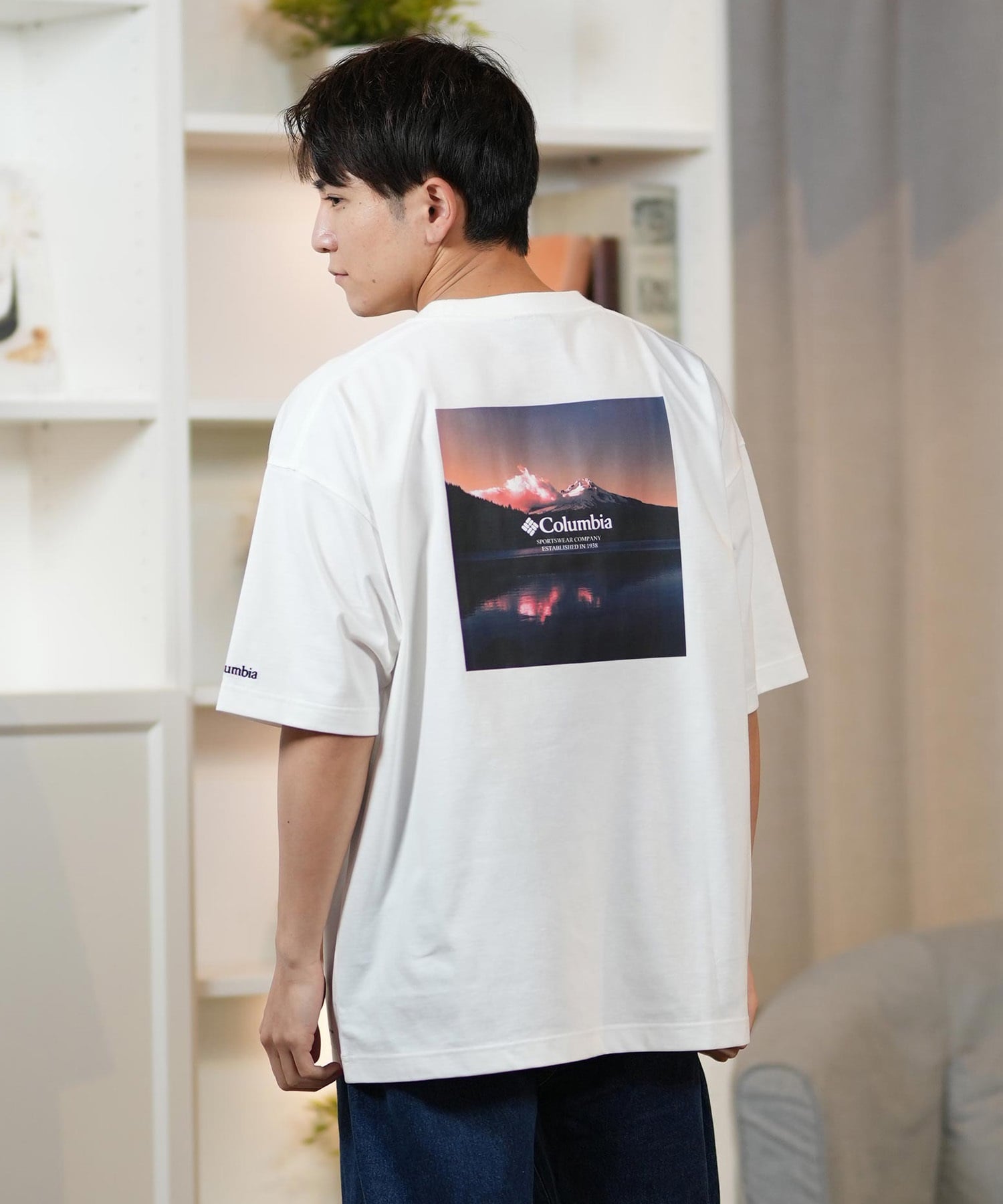 columbia コロンビア 半袖 Tシャツ メンズ バックプリント 吸湿速乾 PM0729 ムラサキスポーツ限定(10-S)