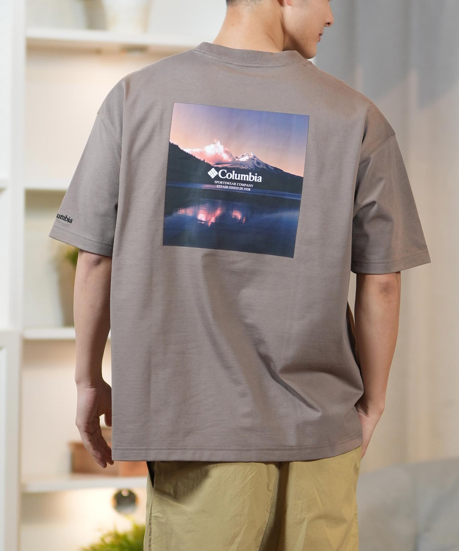 columbia コロンビア 半袖 Tシャツ メンズ バックプリント 吸湿速乾 PM0729 ムラサキスポーツ限定(10-S)