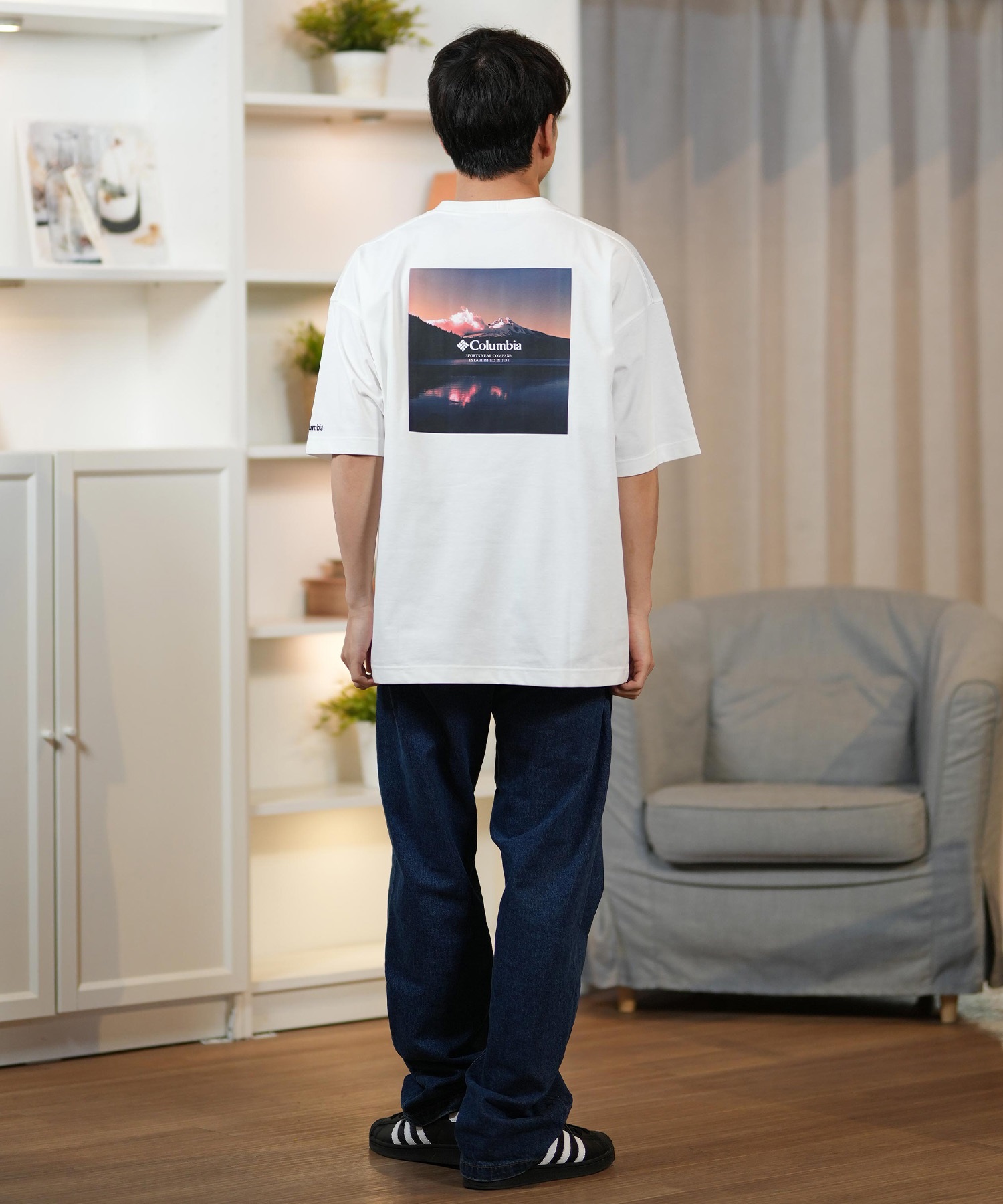 columbia コロンビア 半袖 Tシャツ メンズ バックプリント 吸湿速乾 PM0729 ムラサキスポーツ限定(10-S)