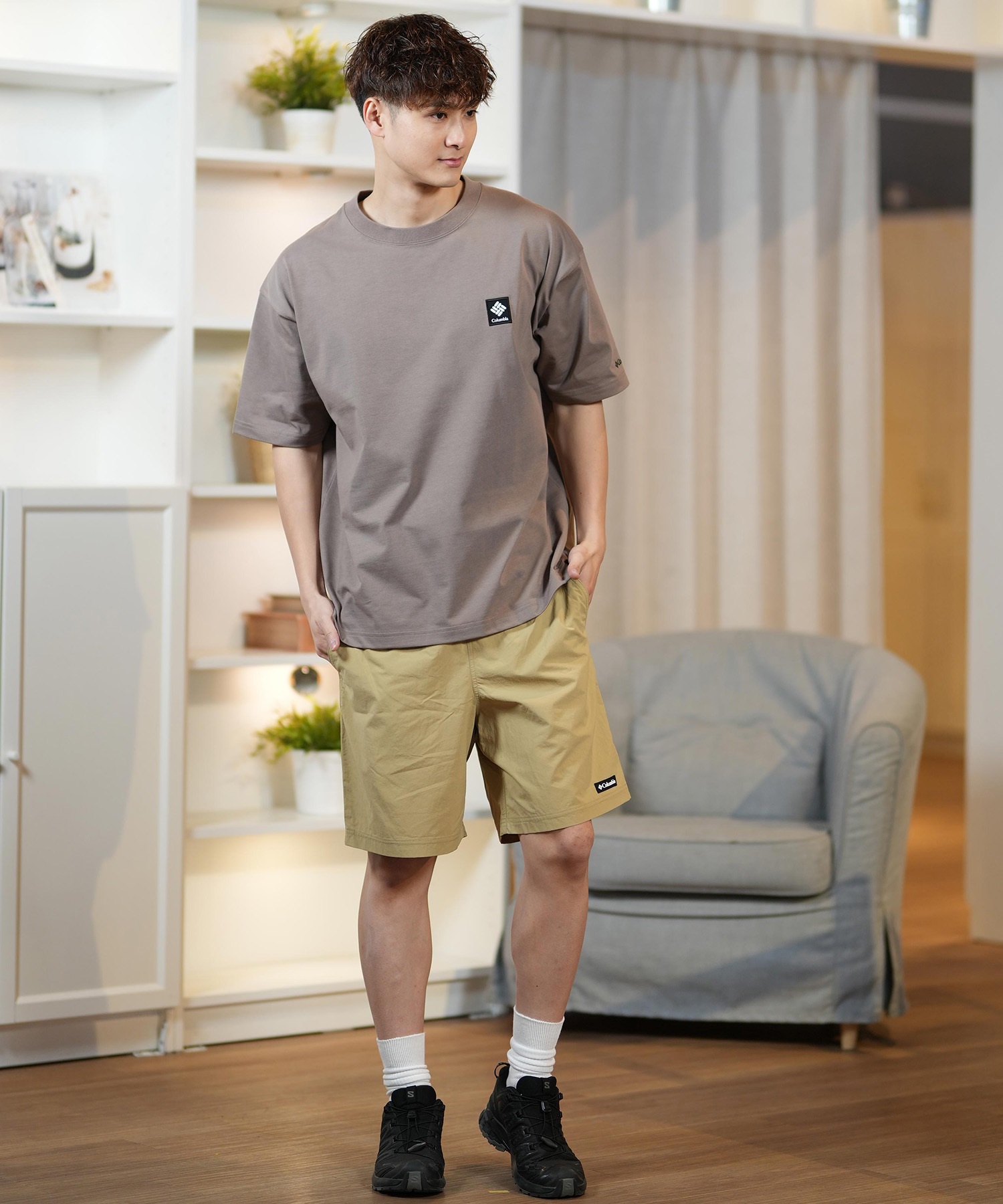 columbia コロンビア 半袖 Tシャツ メンズ バックプリント 吸湿速乾 PM0729 ムラサキスポーツ限定(10-S)