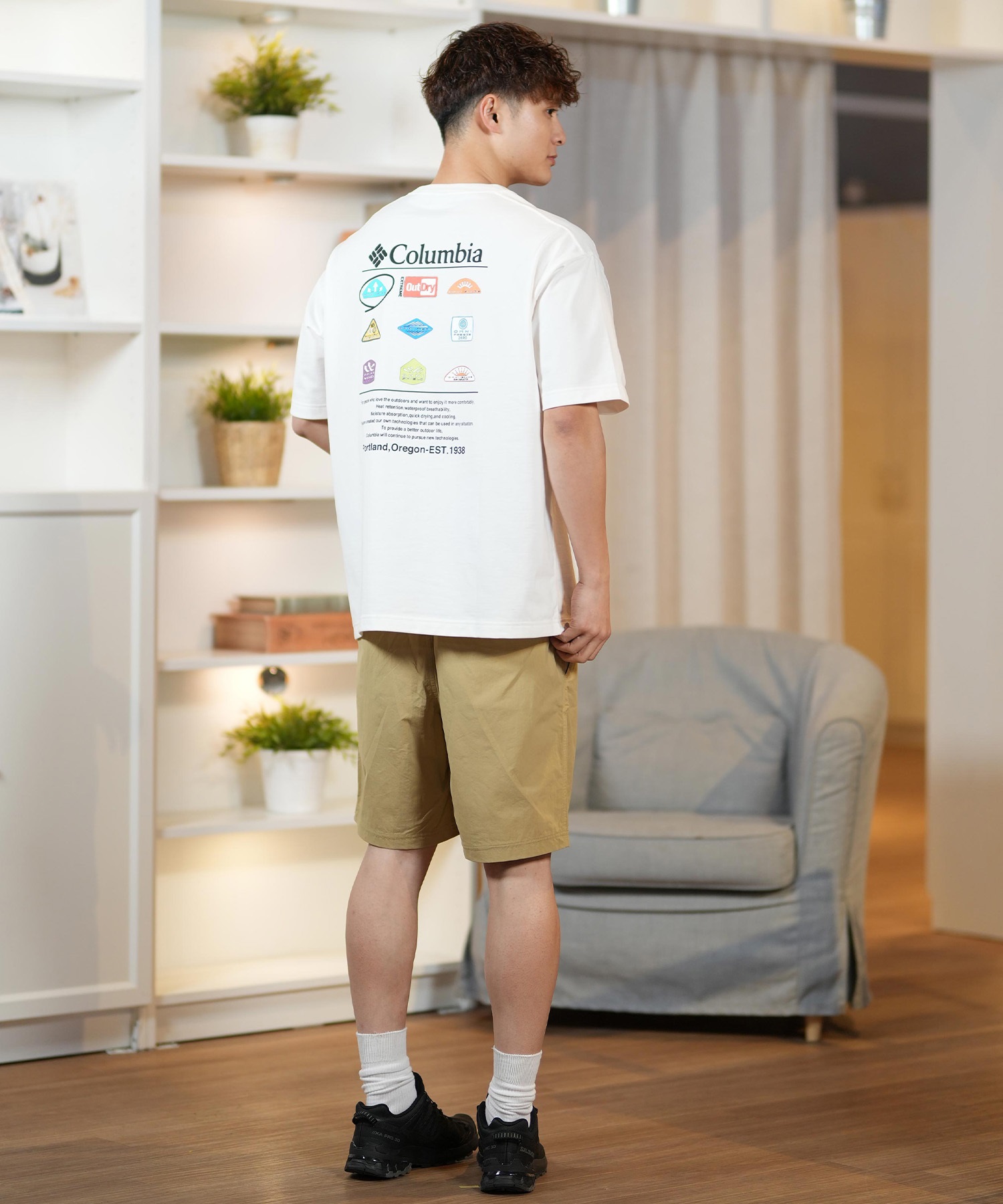 columbia コロンビア 半袖 Tシャツ メンズ バックプリント 吸湿速乾 PM0785 ムラサキスポーツ限定(10-M)