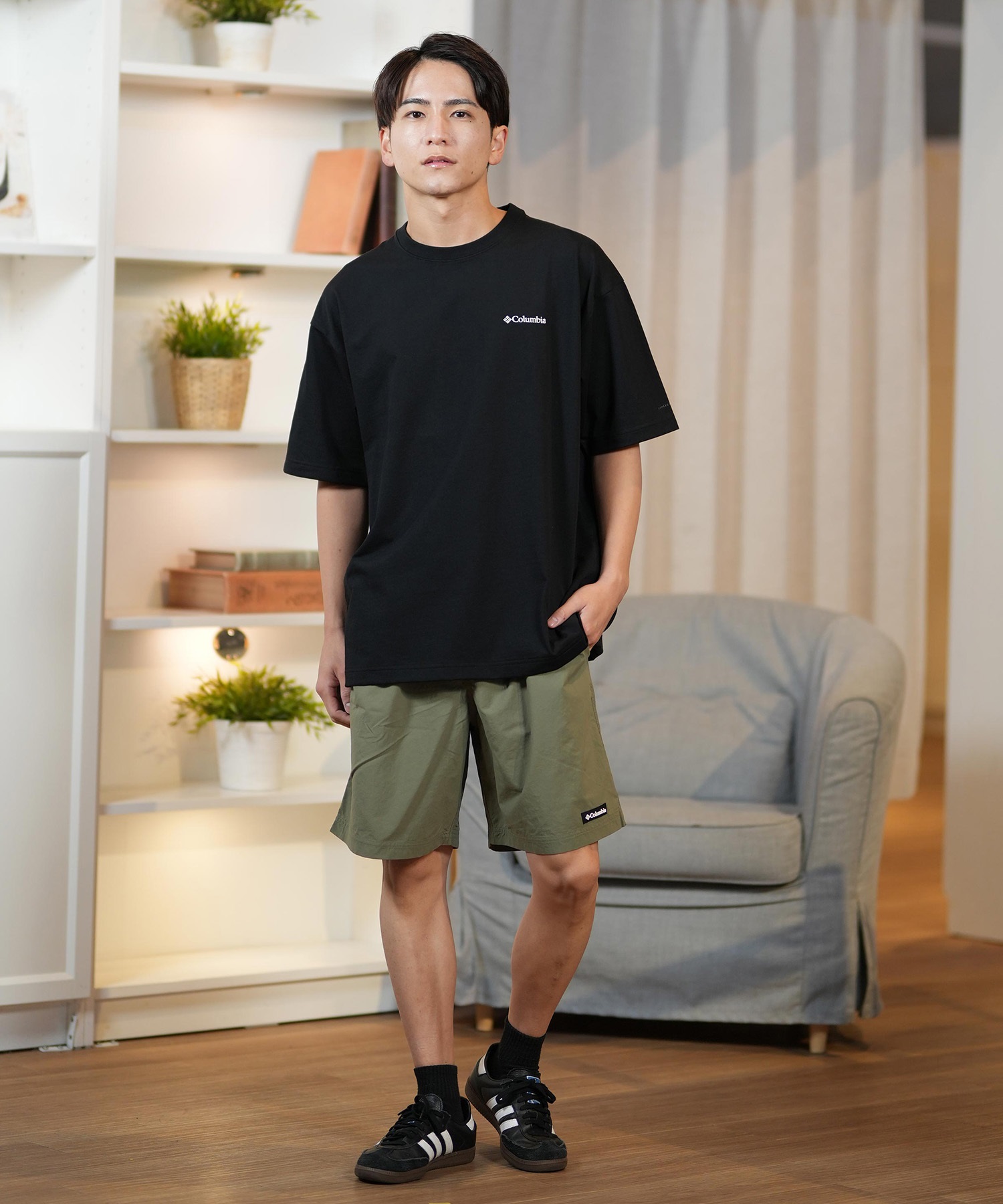 columbia コロンビア 半袖 Tシャツ メンズ バックプリント 吸湿速乾 PM0785 ムラサキスポーツ限定(10-M)