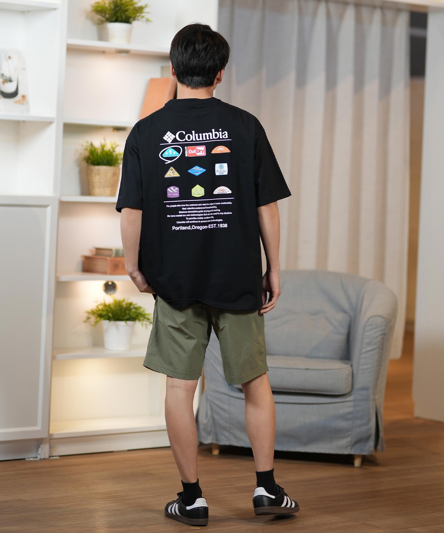 columbia コロンビア 半袖 Tシャツ メンズ バックプリント 吸湿速乾 PM0785 ムラサキスポーツ限定(10-M)