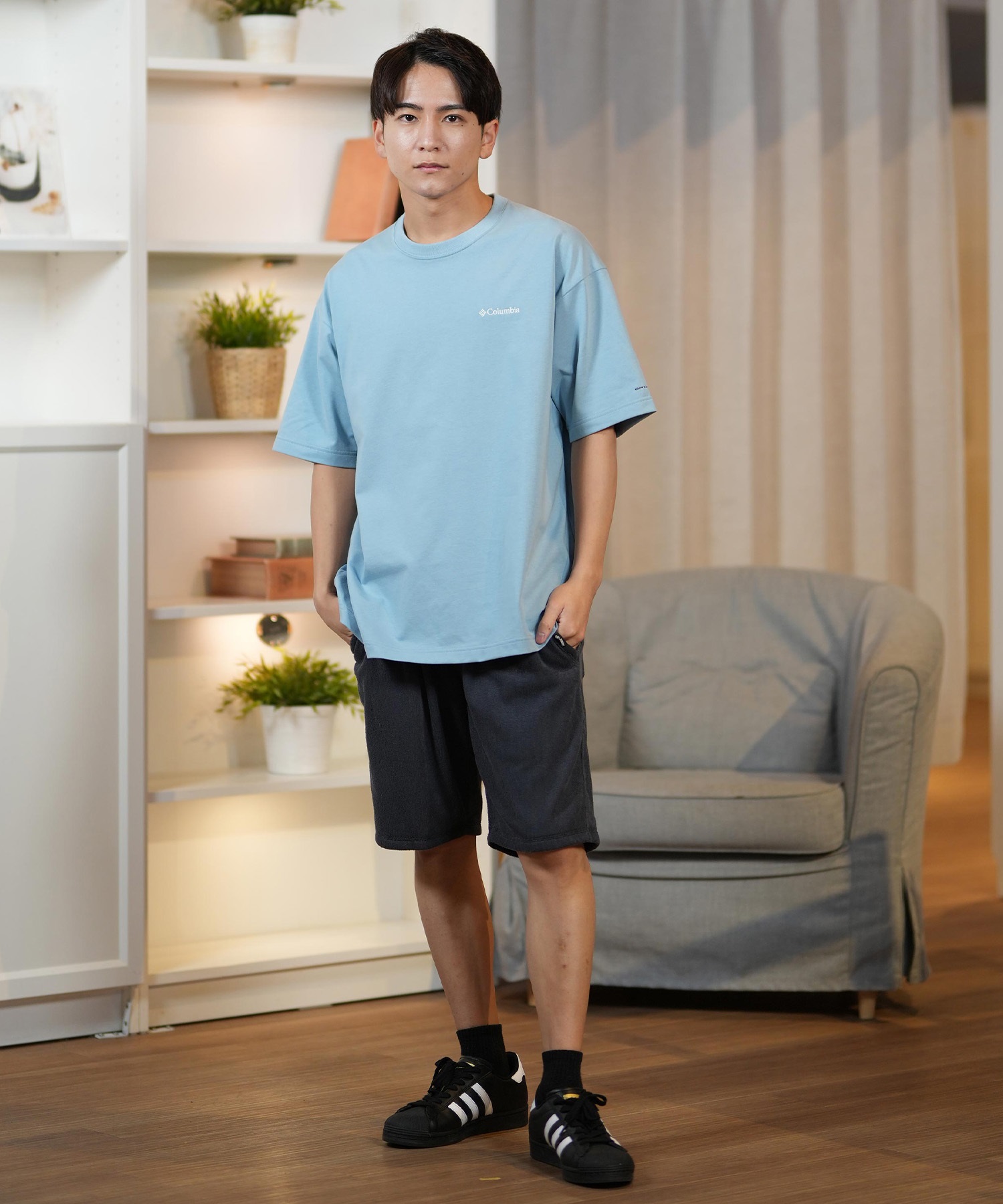 columbia コロンビア 半袖 Tシャツ メンズ バックプリント 吸湿速乾 PM0785 ムラサキスポーツ限定(10-M)