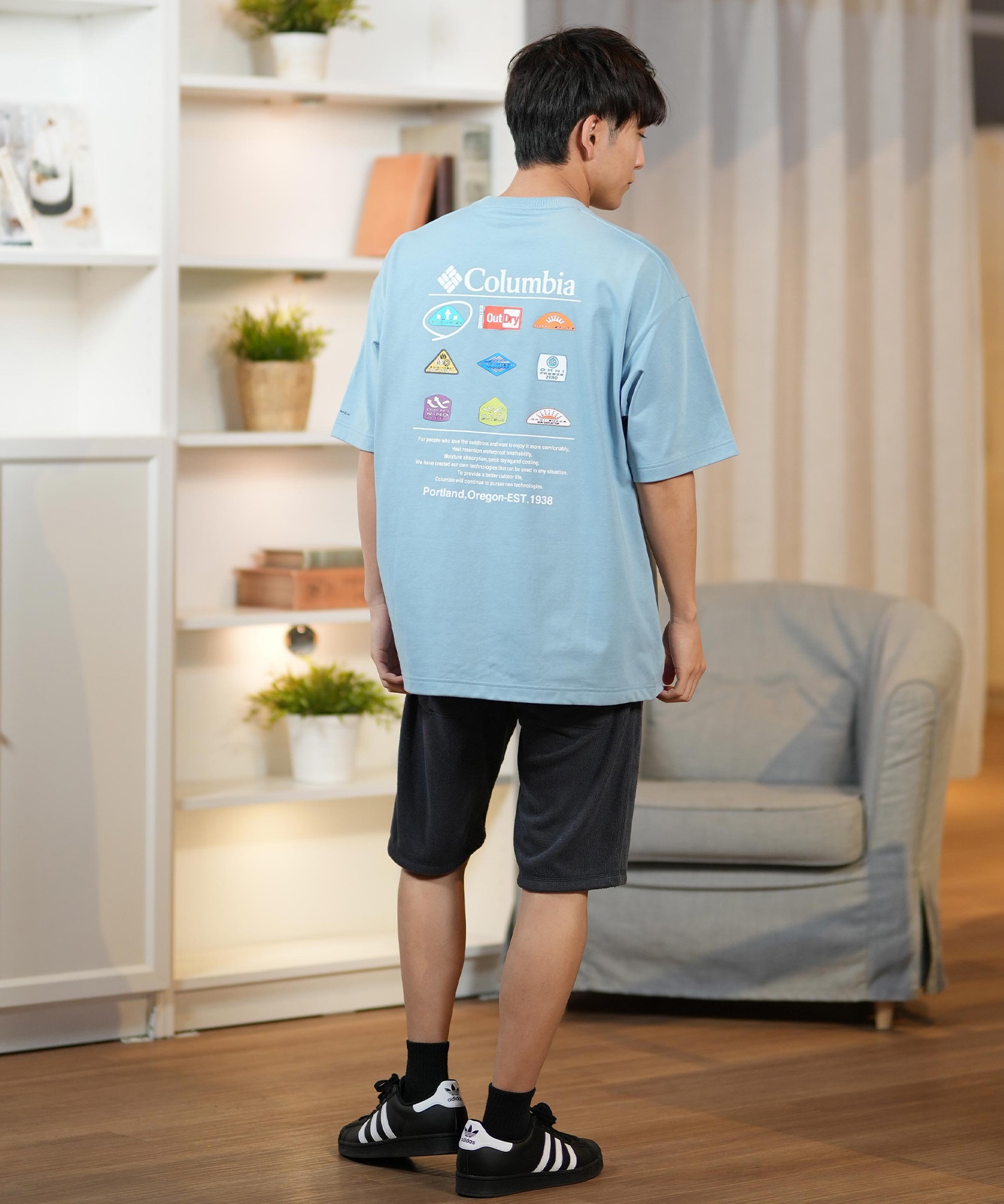 columbia コロンビア 半袖 Tシャツ メンズ バックプリント 吸湿速乾 PM0785 ムラサキスポーツ限定(10-M)