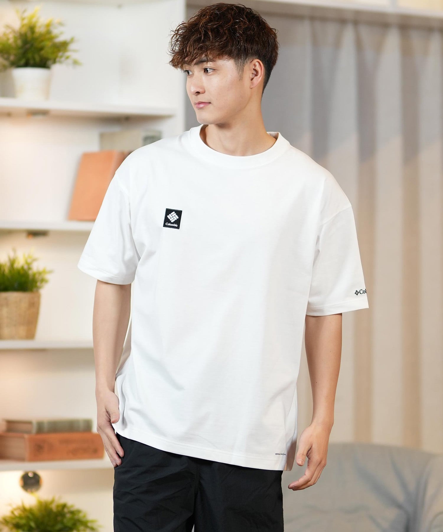 Columbia コロンビア 半袖 Tシャツ メンズ オーバーサイズTシャツ UVケア バックプリント PM4502 ムラサキスポーツ限定(100-S)