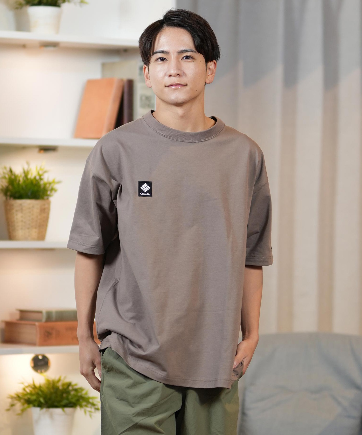 Columbia コロンビア 半袖 Tシャツ メンズ オーバーサイズTシャツ UVケア バックプリント PM4502 ムラサキスポーツ限定(100-S)