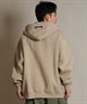 THRASHER スラッシャー ジップアップ パーカー メンズ スウェット フーディー ロゴ ワンポイント 裏起毛 254TH1PK065(WHT-M)