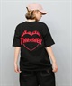 THRASHER スラッシャー 半袖 Tシャツ レディース バックプリント バーニングハート 252TH2ST030(WHT-1-M)