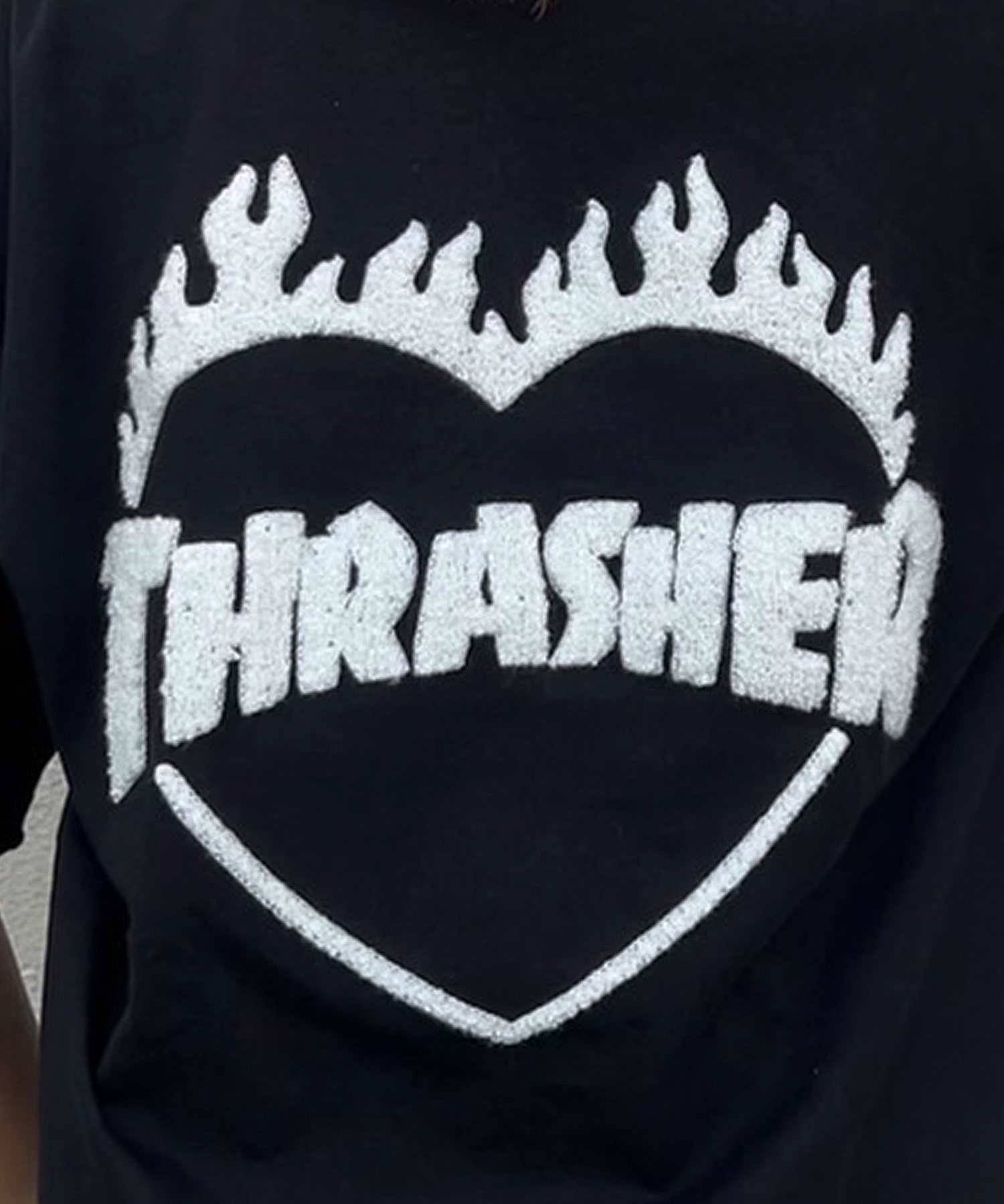 THRASHER スラッシャー 半袖 Tシャツ レディース バーニングハートTシャツ 252TH2ST033(WHT-M)