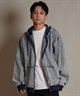DEAR LAUREL ディアローレル デニム パーカー ジャケット メンズ ジップアップ フーディー ウォッシュ加工 ヴィンテージ風 DENIM PARKA JK D25F-0105(BLK-M)